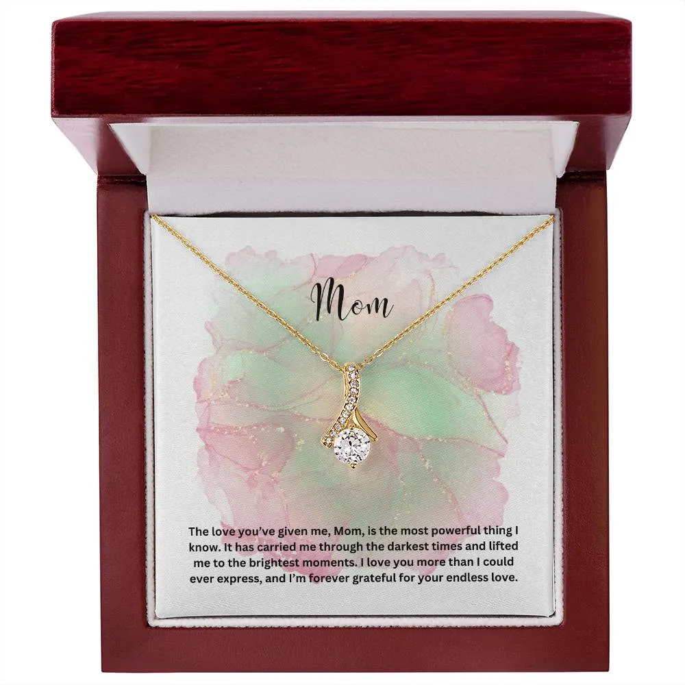 For Mom Alluring Beauty Necklace (Yellow & White Gold Variants)
