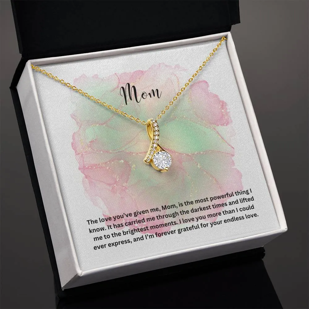 For Mom Alluring Beauty Necklace (Yellow & White Gold Variants)