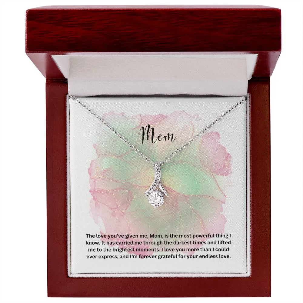 For Mom Alluring Beauty Necklace (Yellow & White Gold Variants)
