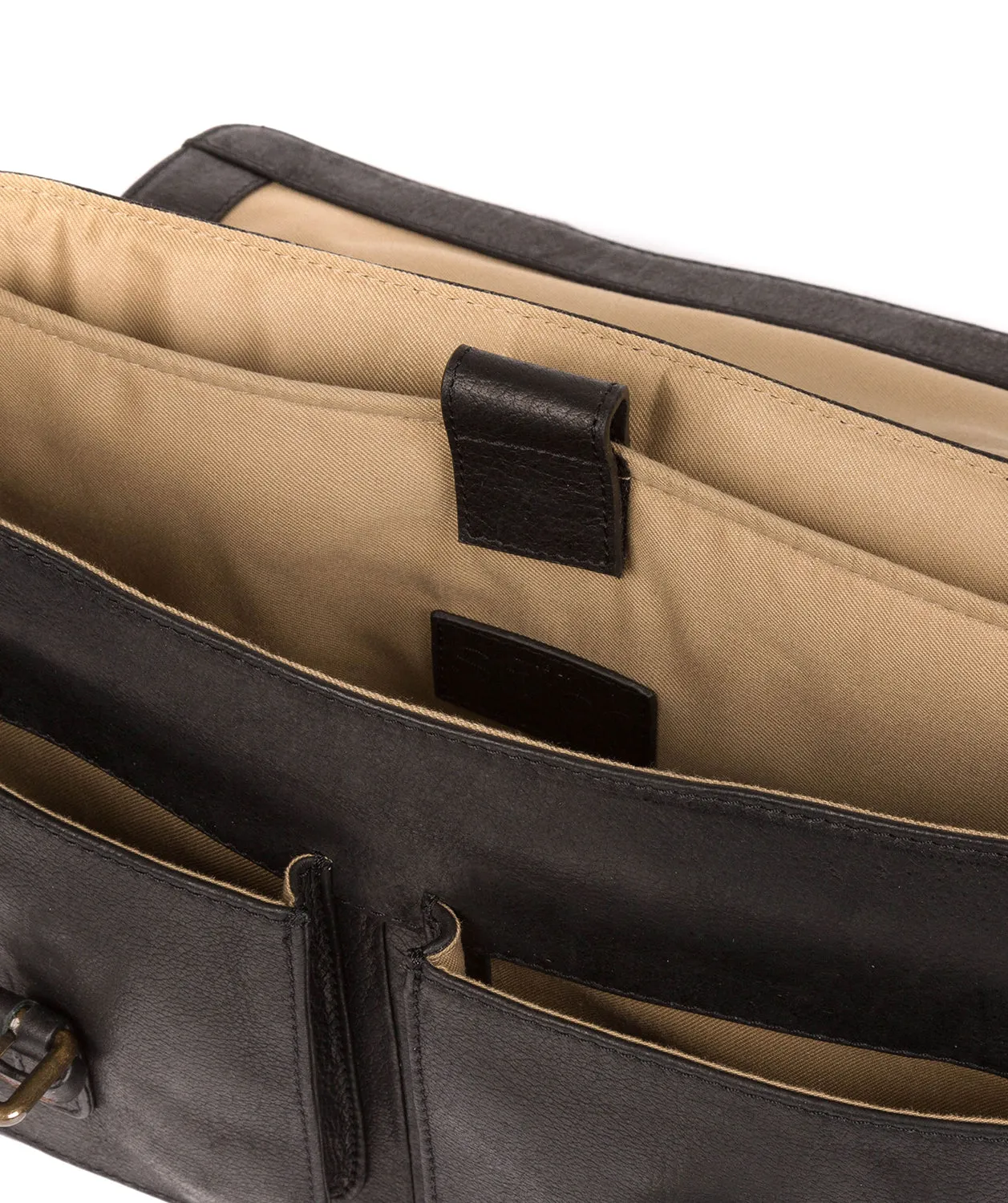 'Garsdale' Black Leather Briefcase