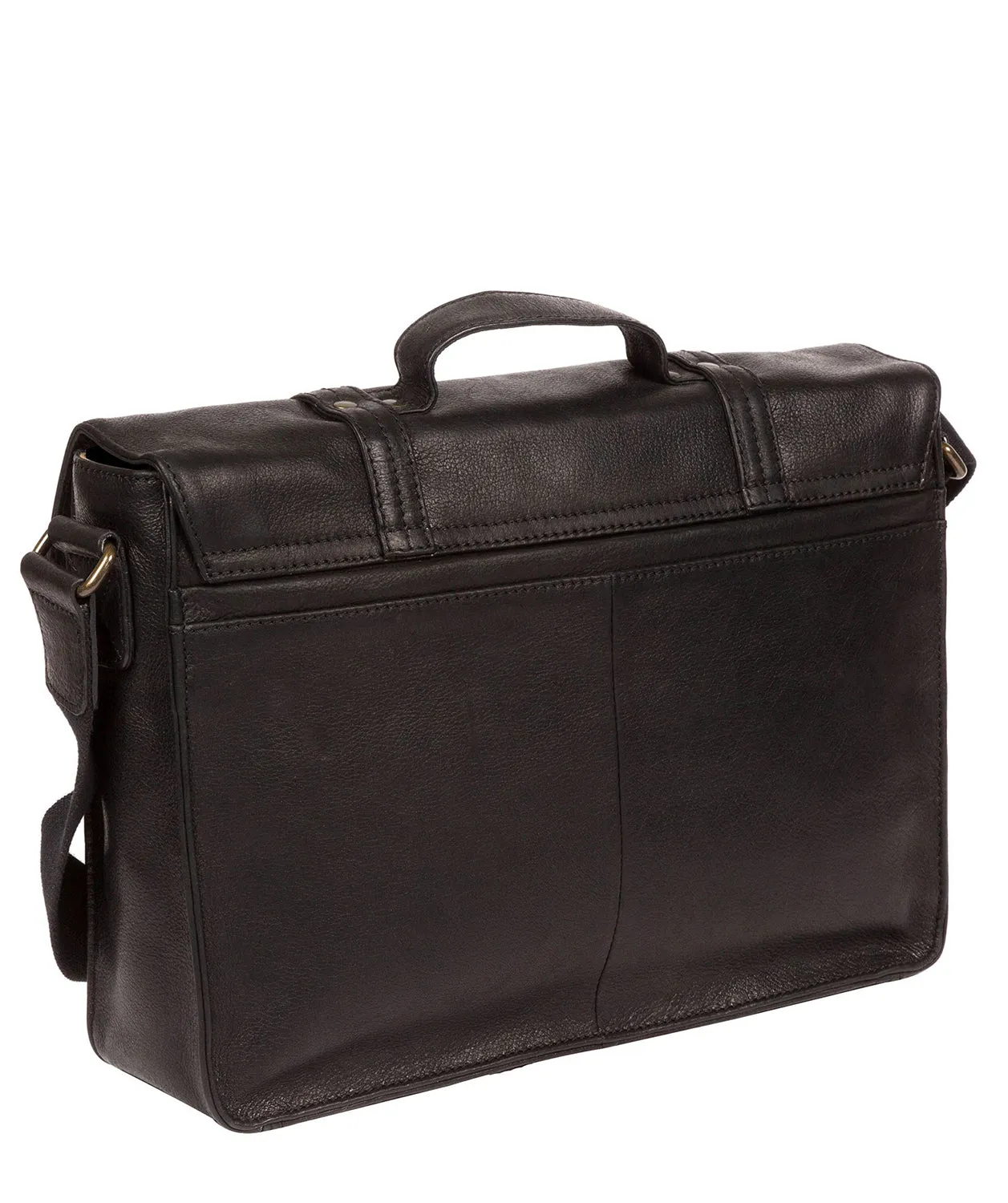 'Garsdale' Black Leather Briefcase