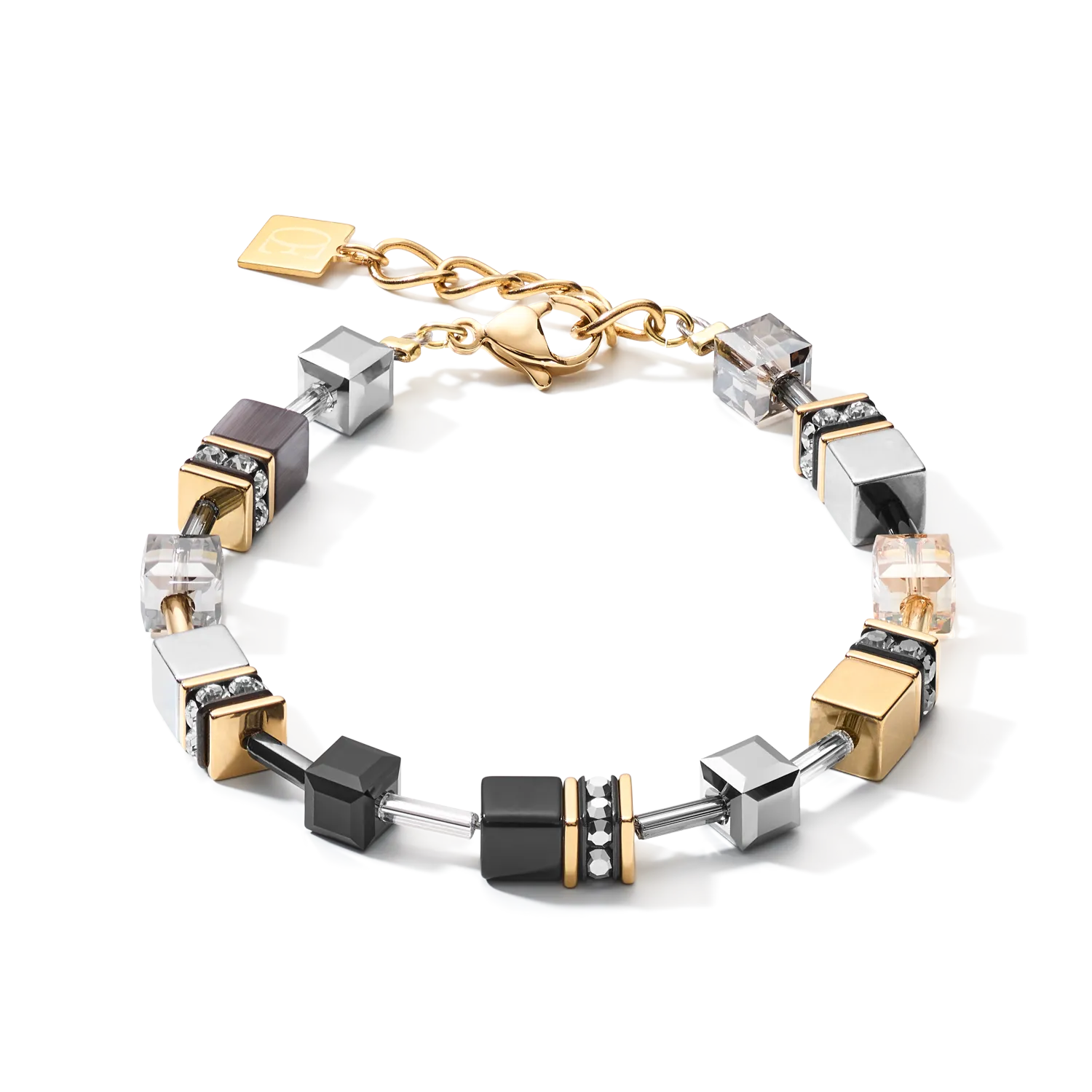 GEOCUBE® Bracelet grey-gold