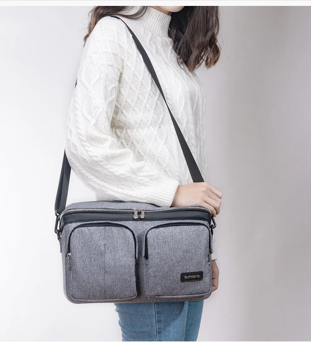 Gray Purse Stroller Organizer