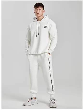 GYM BUDDY DUMBBELL PRINT HOODED SWEATSHIRT WITH SWEATPANTS