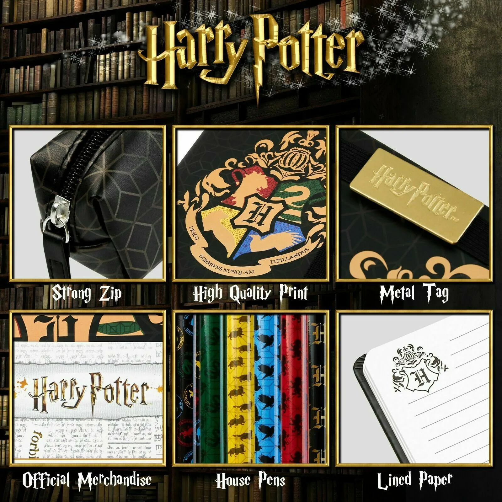 Harry Potter Notebook Pencil Case and Pen Set, Harry Potter Gifts & Merchandise