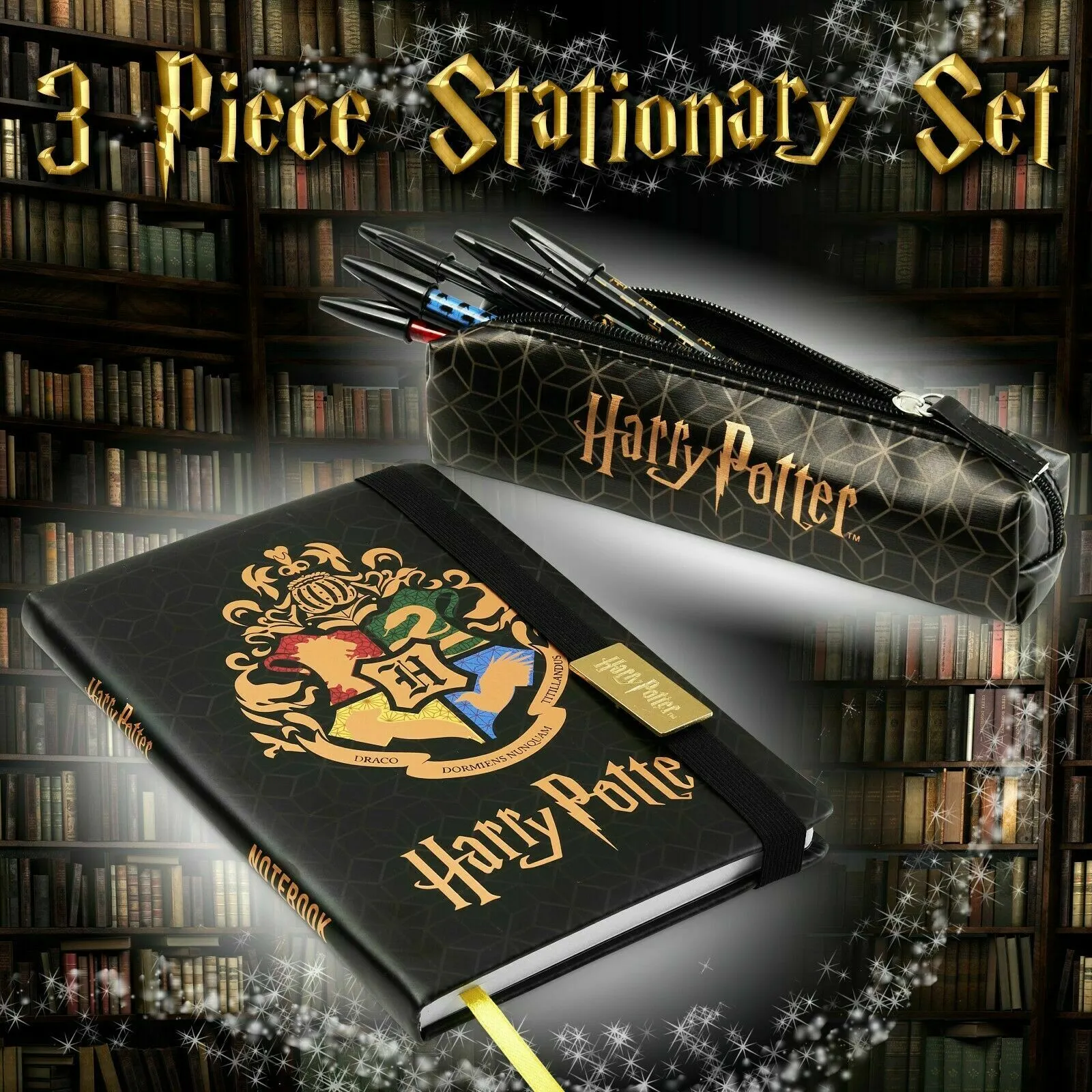 Harry Potter Notebook Pencil Case and Pen Set, Harry Potter Gifts & Merchandise