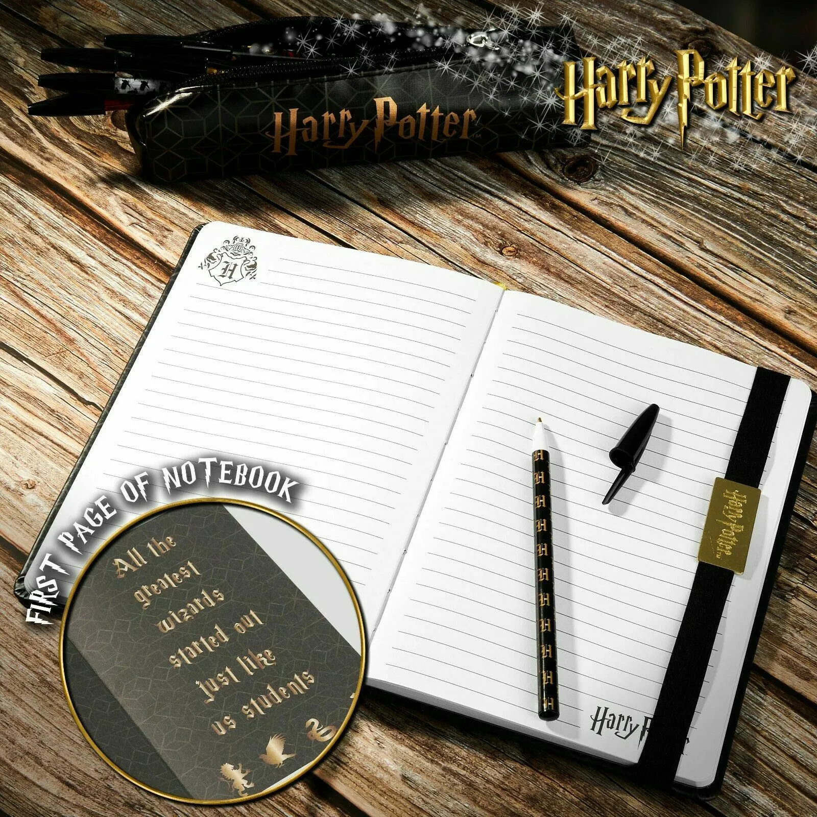 Harry Potter Notebook Pencil Case and Pen Set, Harry Potter Gifts & Merchandise