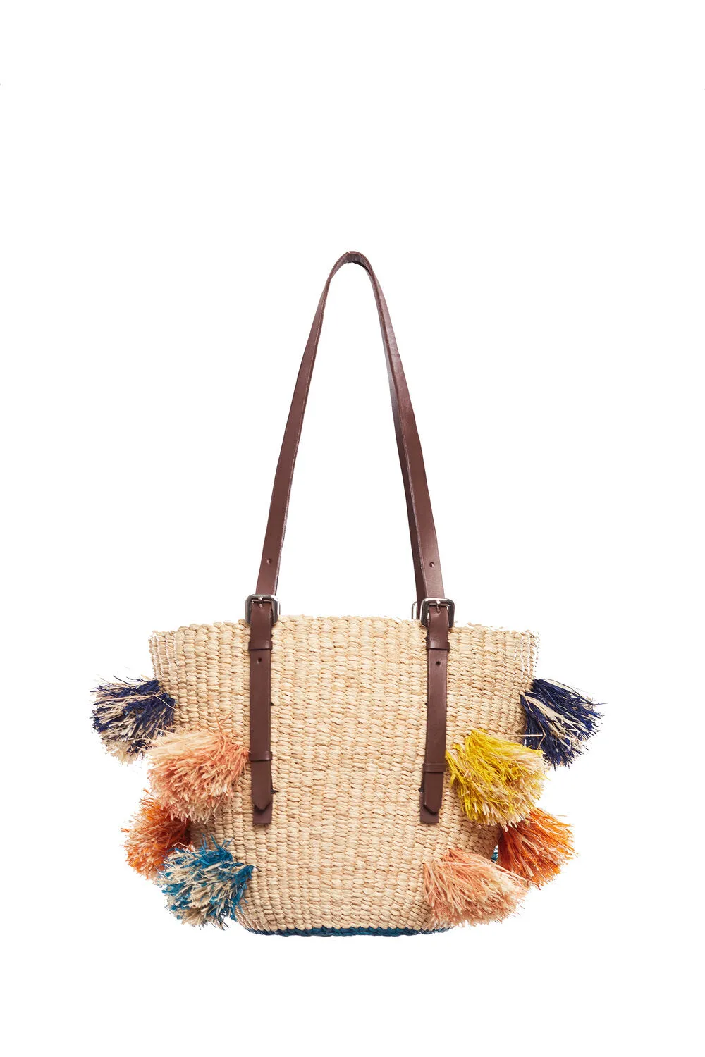 HAWA RAINBOW WOVEN RAFFIA BAG