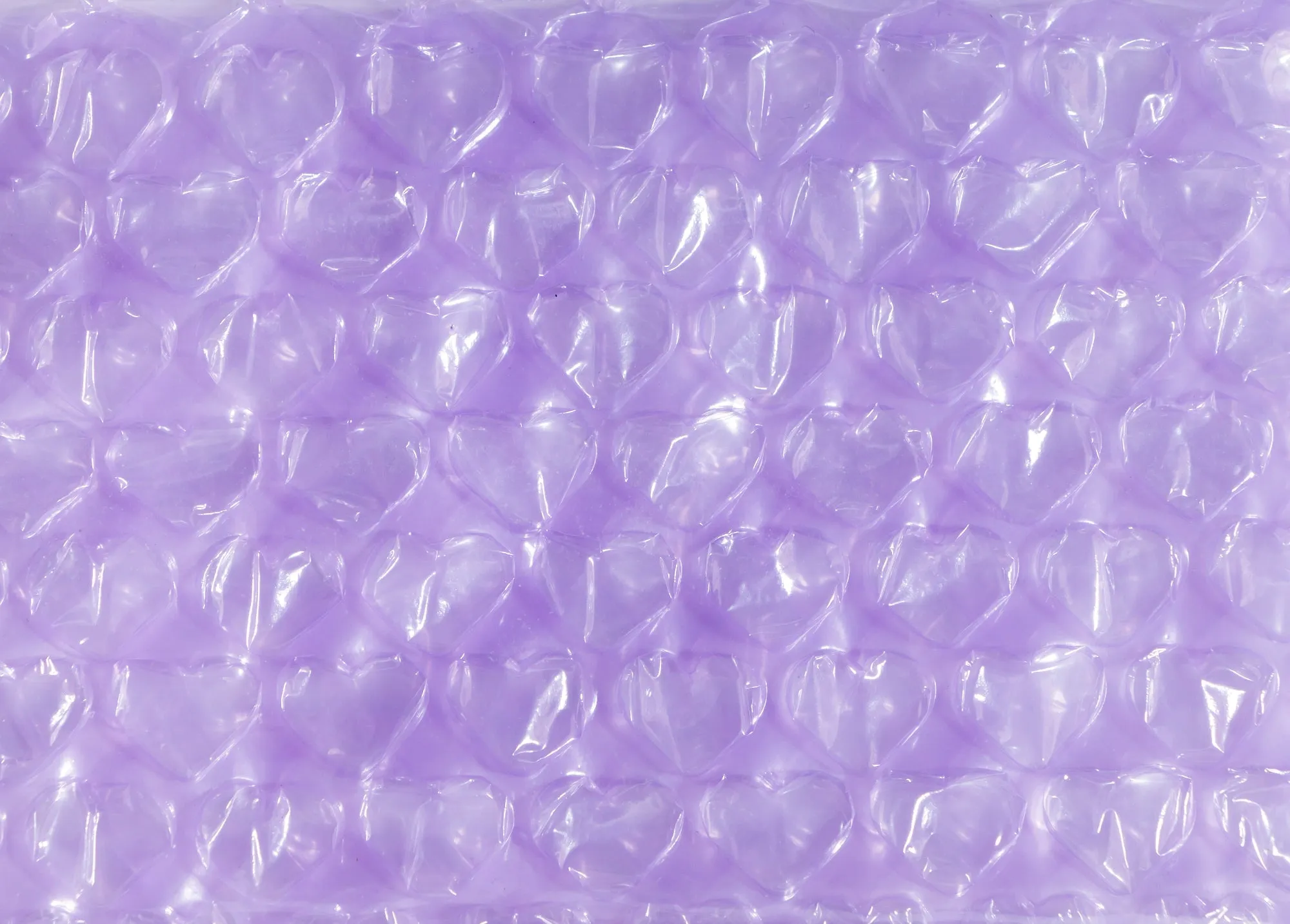 Heart Bubble Zip Pouch - Purple