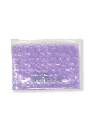 Heart Bubble Zip Pouch - Purple