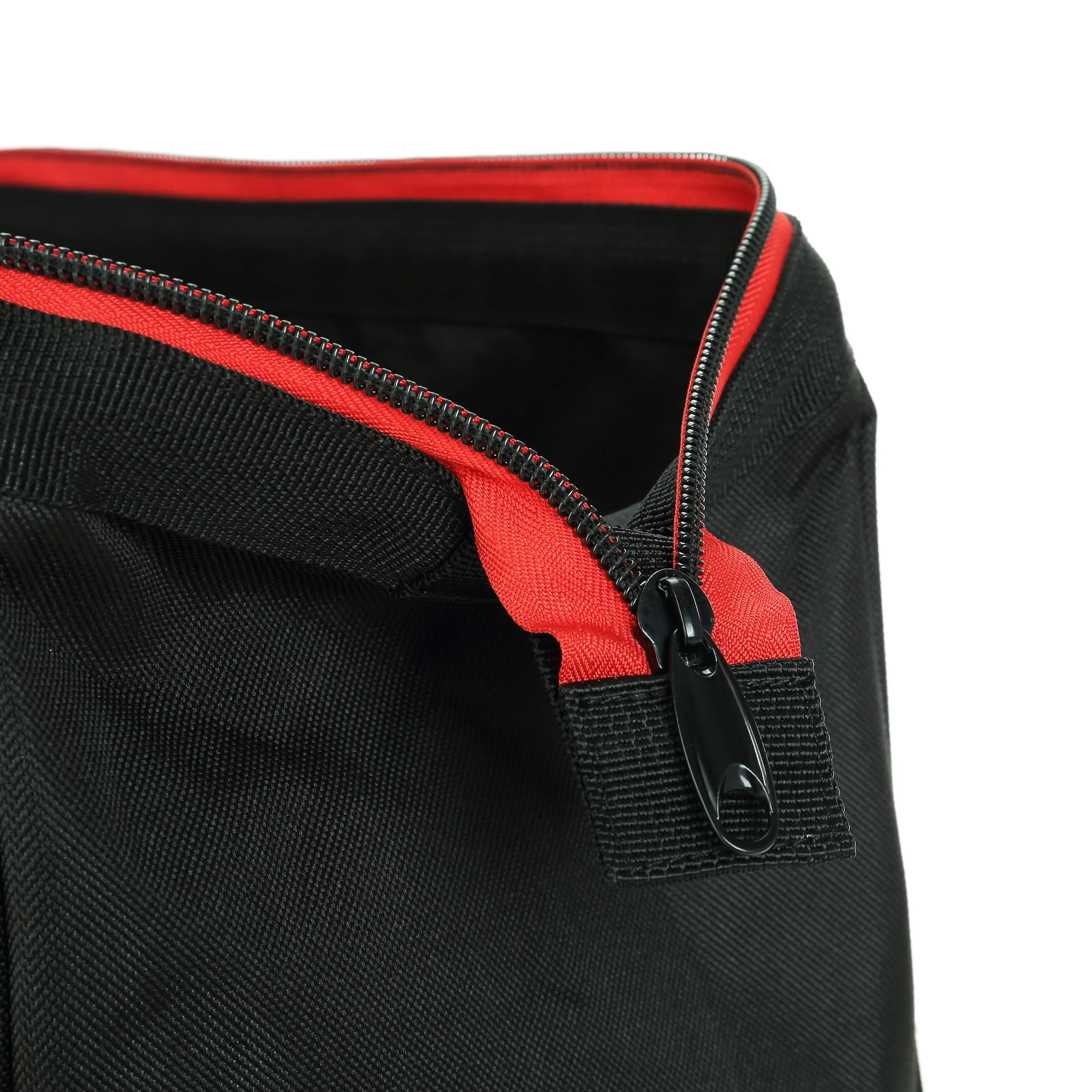 Hyper Tough 12-Inch Polyester Tool Bag, with Full-Length Zipper and Double Strap