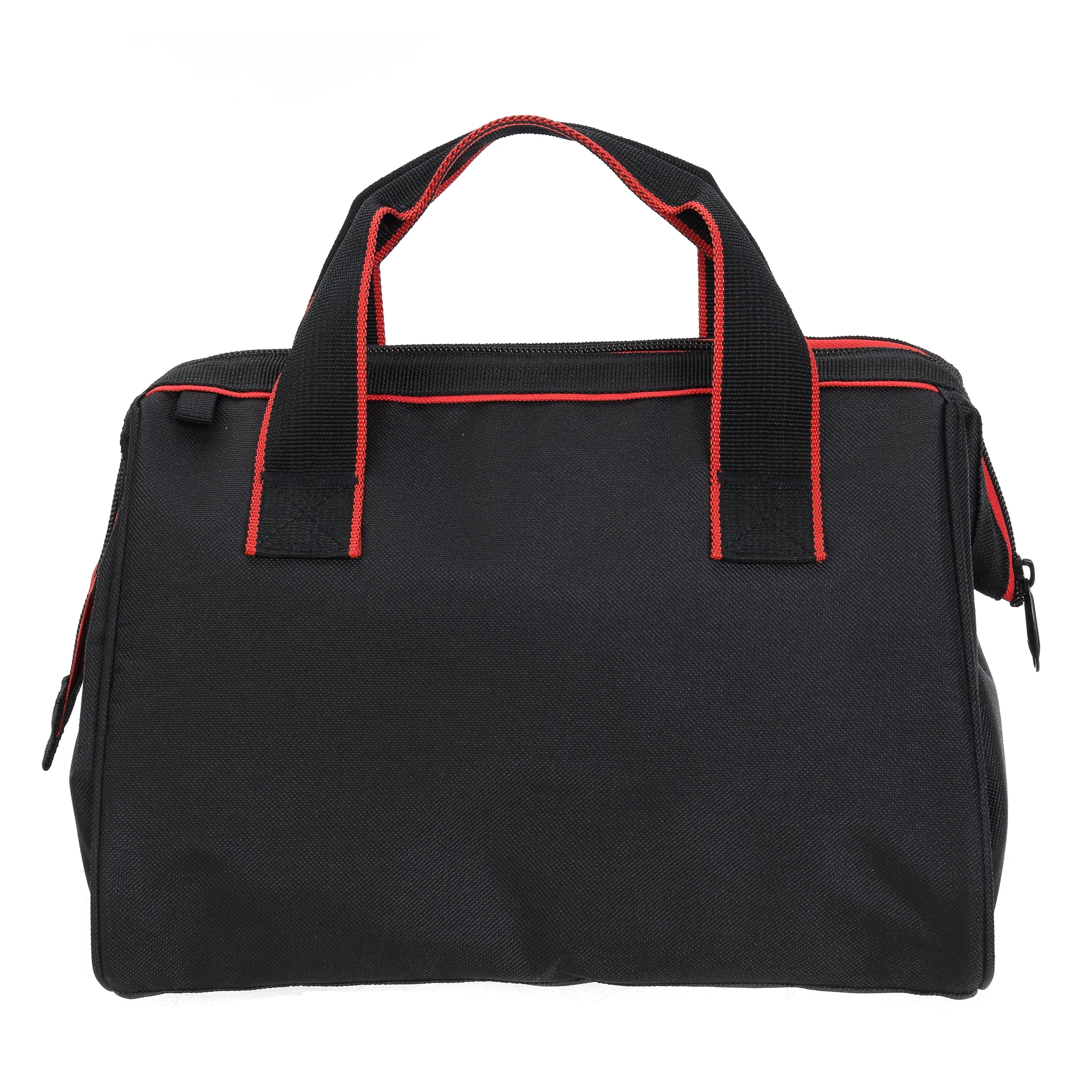 Hyper Tough 12-Inch Polyester Tool Bag, with Full-Length Zipper and Double Strap