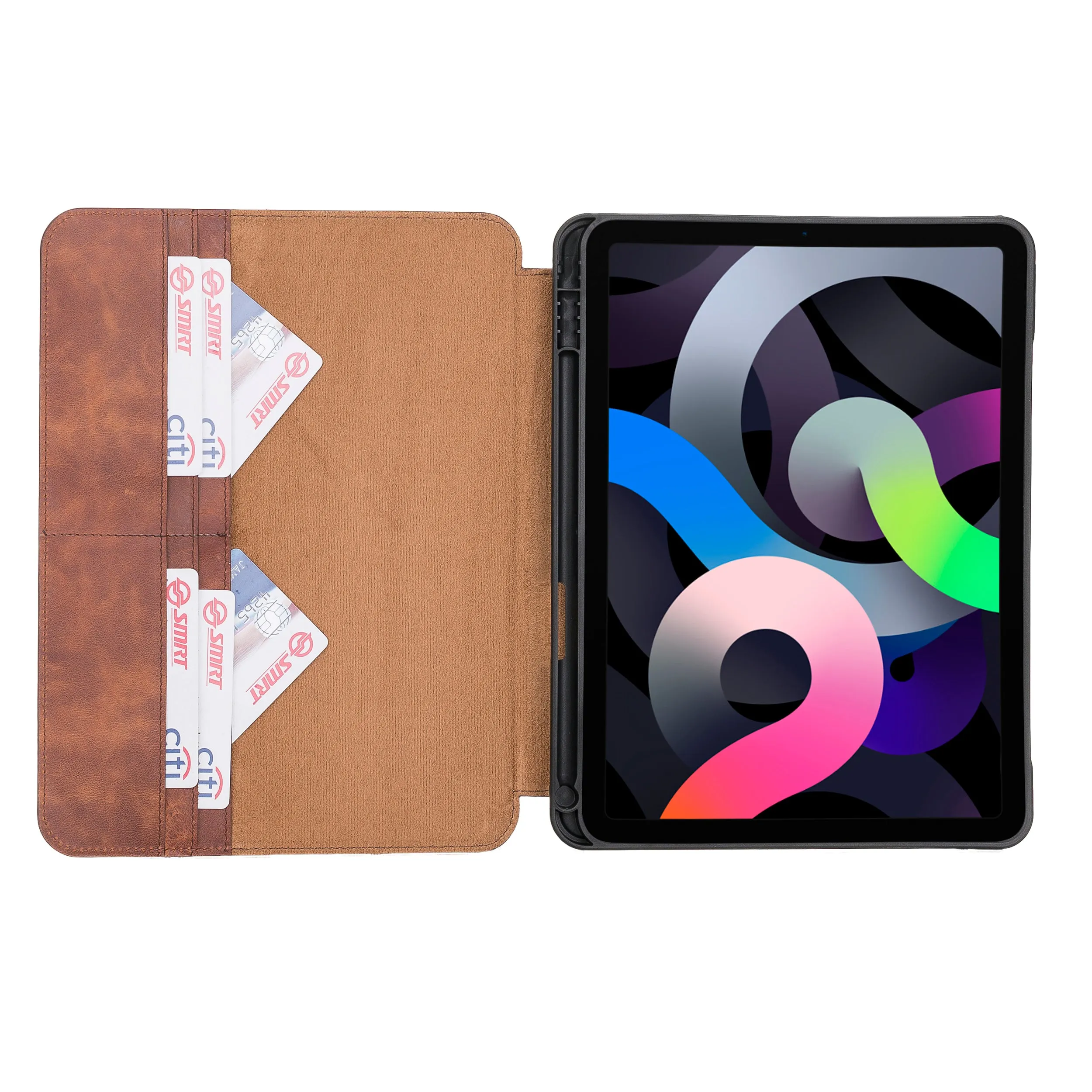iPad Brown Leather Wallet Case