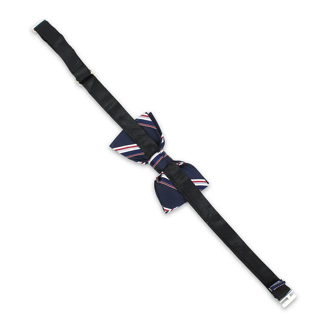 Kavove The Striped Trend Setter Blue Colour Bow Tie
