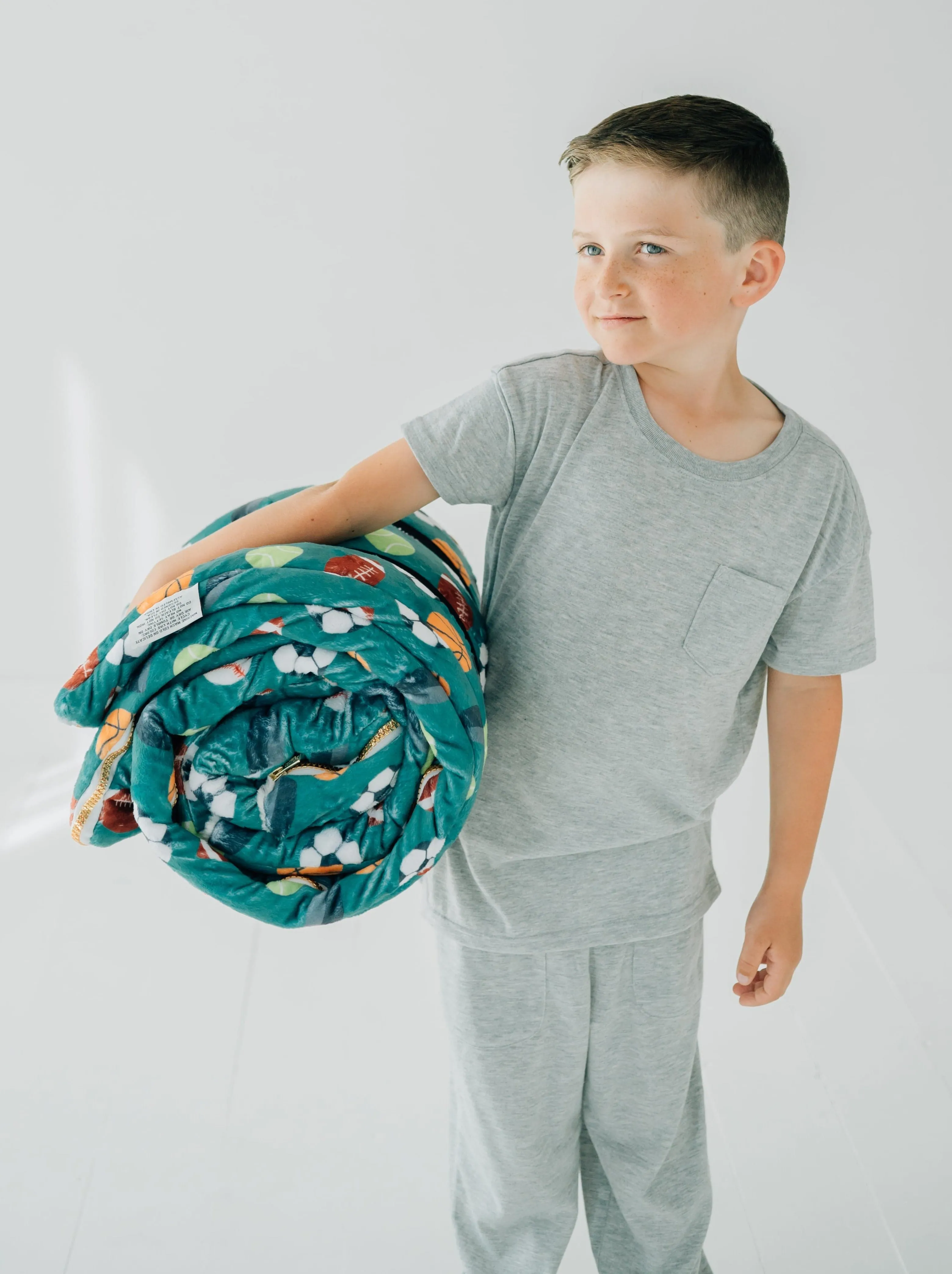 Kids Sleeping Bag JulesRoche Minky Plush Built-in Pillow