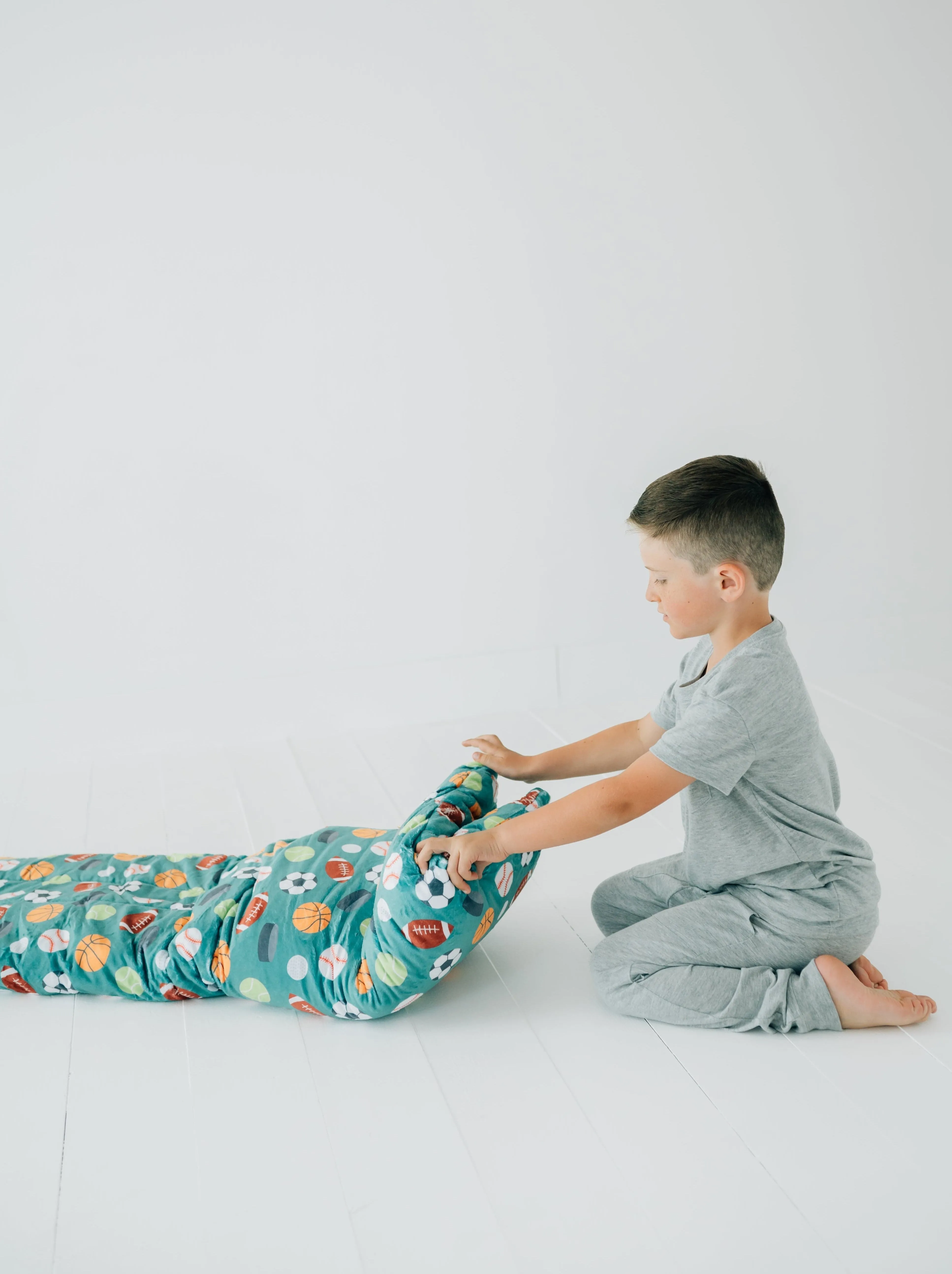 Kids Sleeping Bag JulesRoche Minky Plush Built-in Pillow