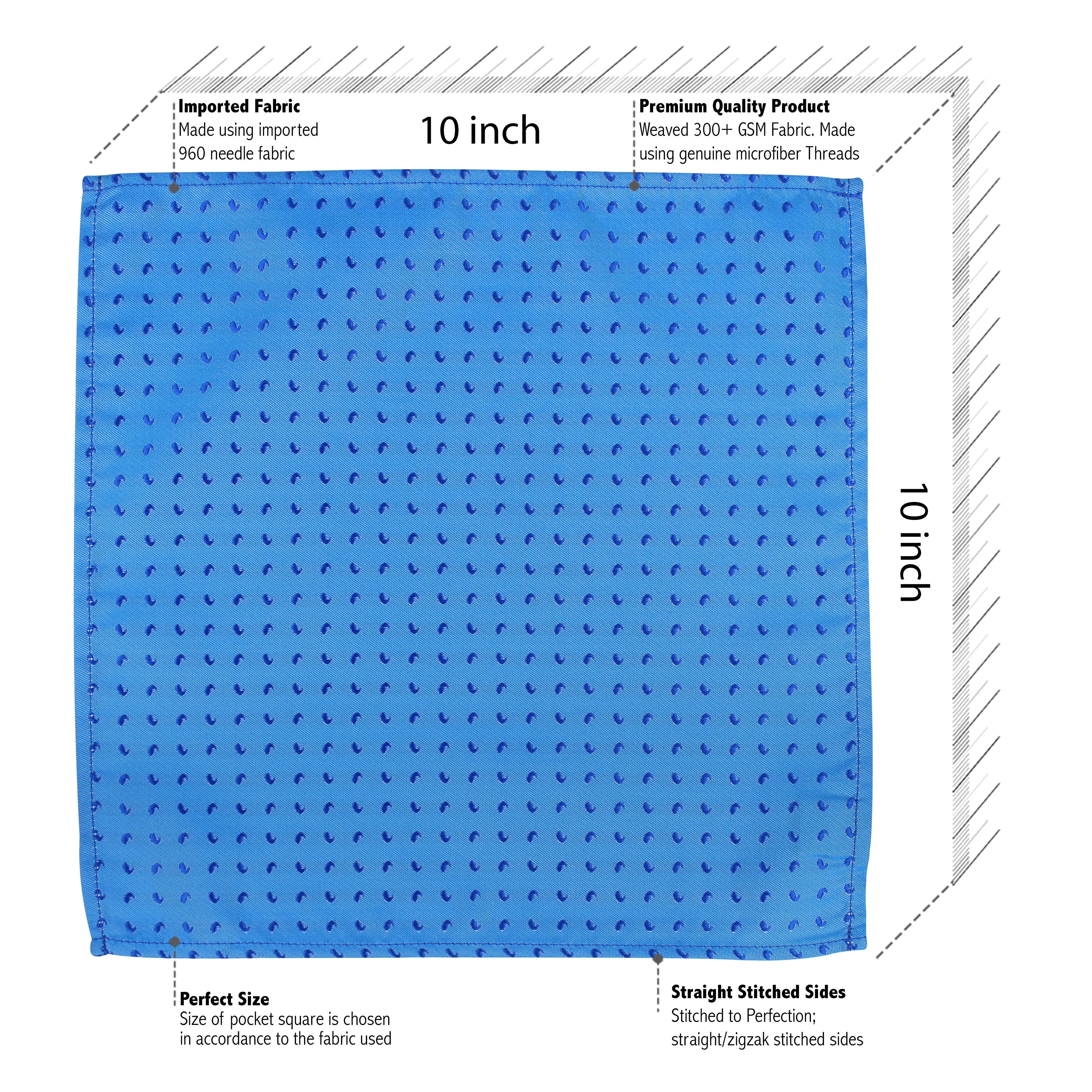 Kovove Blue Abstract Necktie and Pocket Square Gift Box
