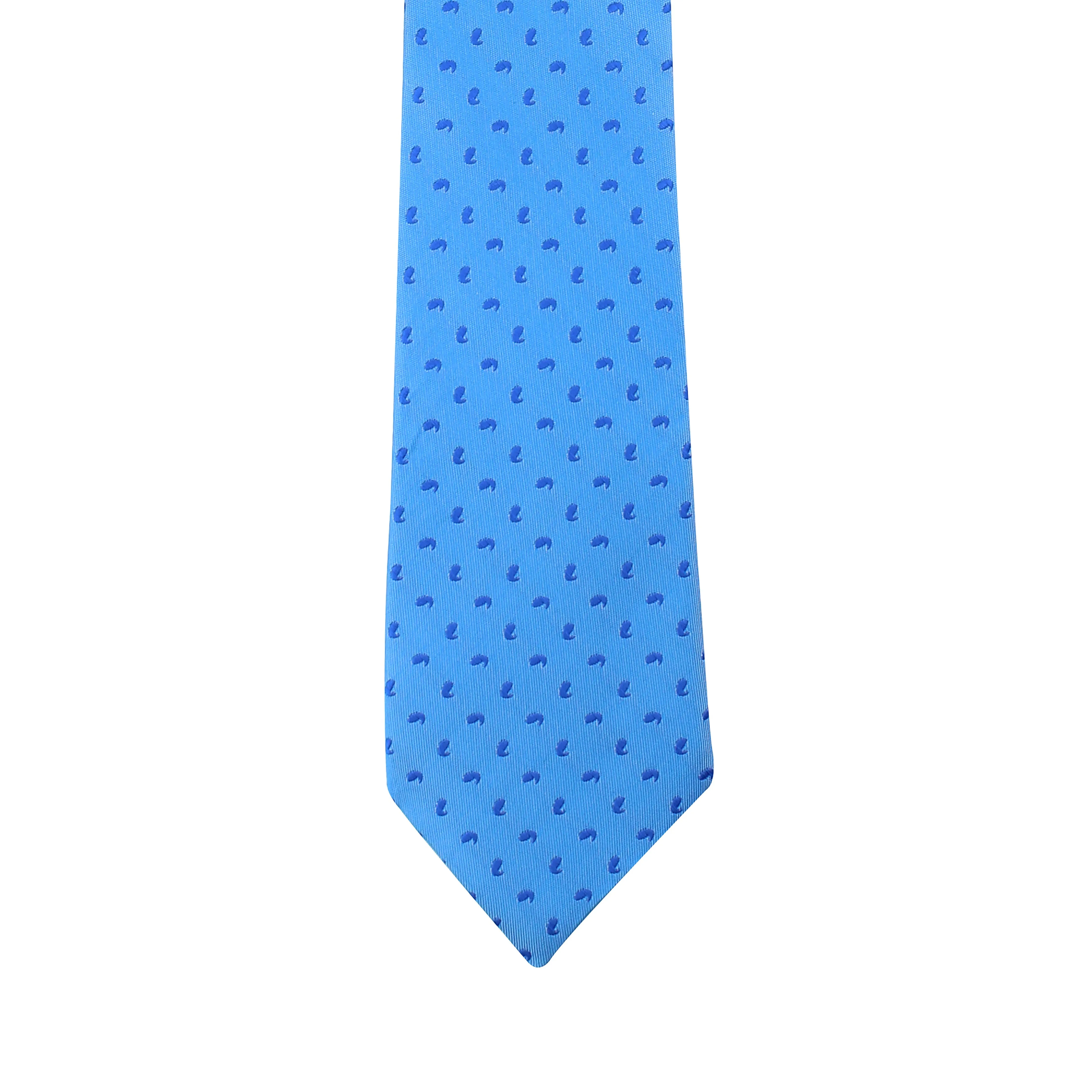 Kovove Blue Abstract Necktie and Pocket Square Gift Box