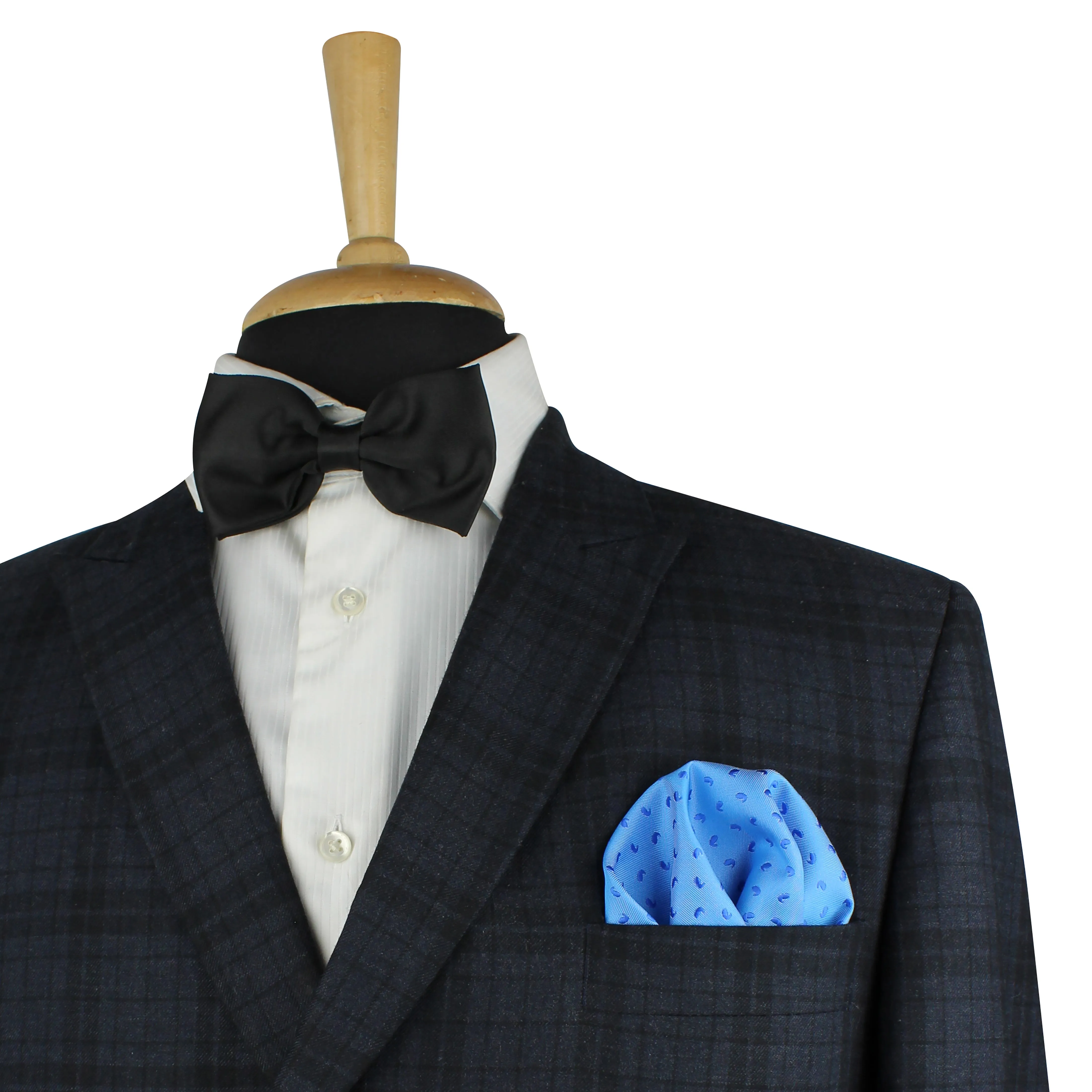 Kovove Blue Abstract Necktie and Pocket Square Gift Box