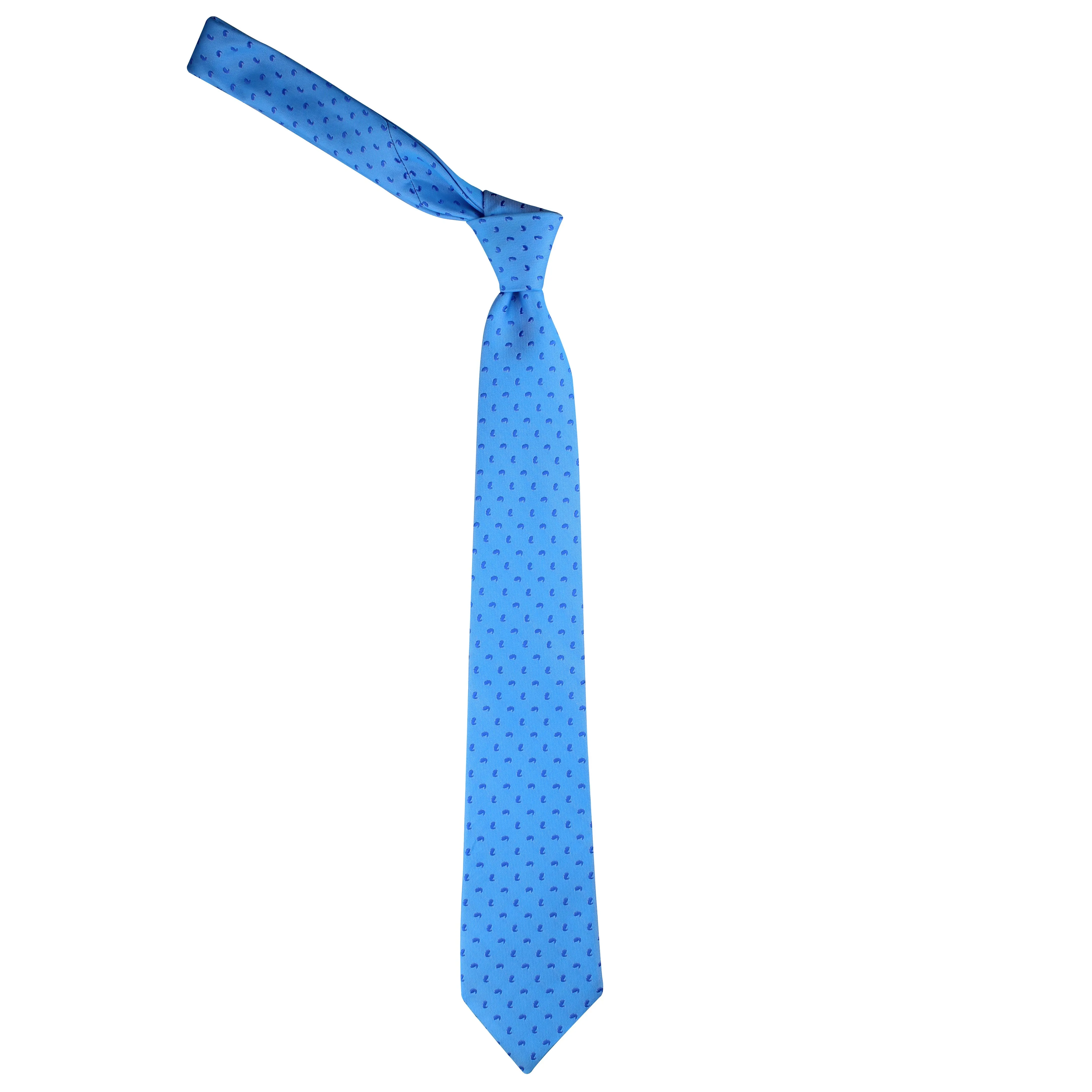 Kovove Blue Abstract Necktie and Pocket Square Gift Box
