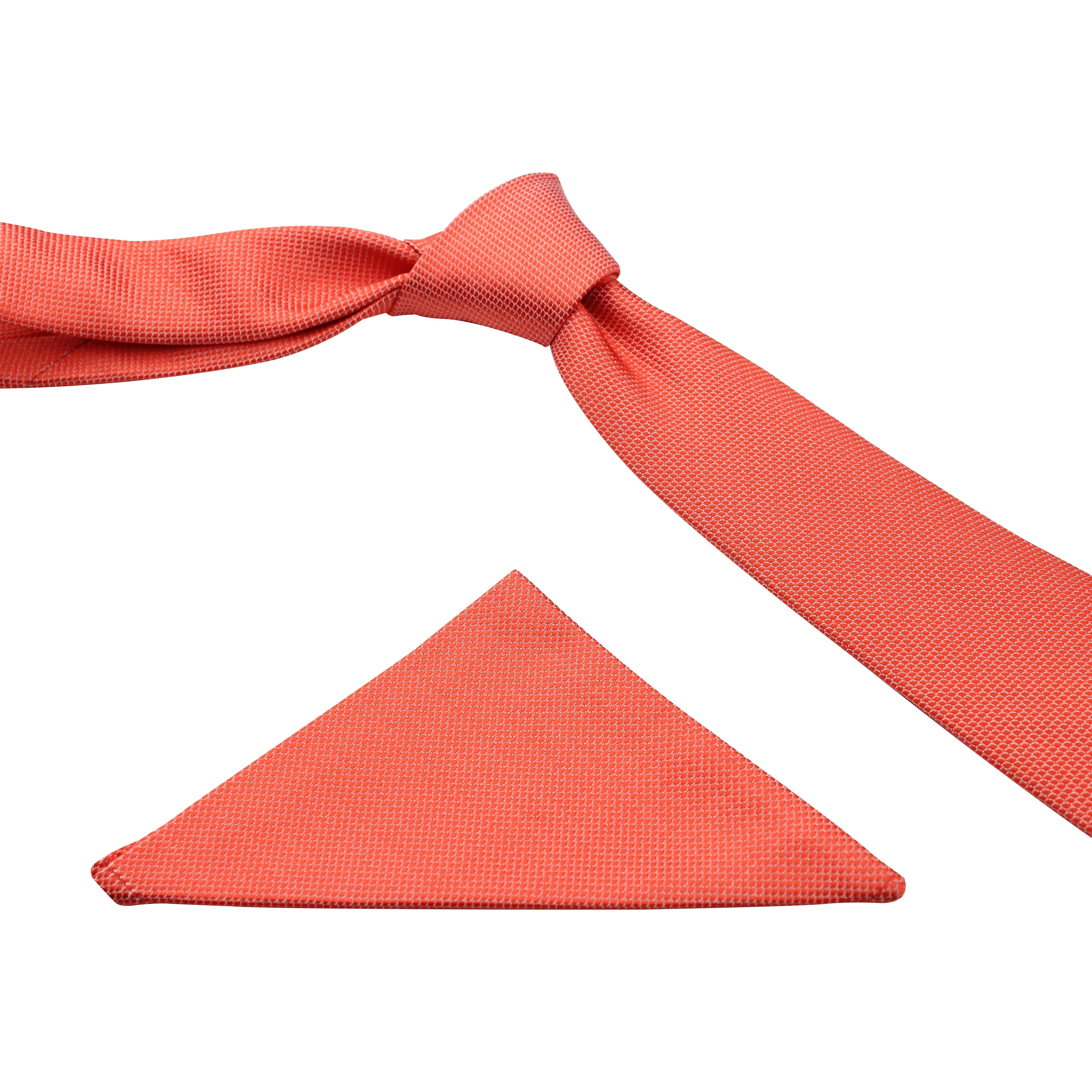 Kovove Red Checkered Necktie and Pocket Square Gift Box