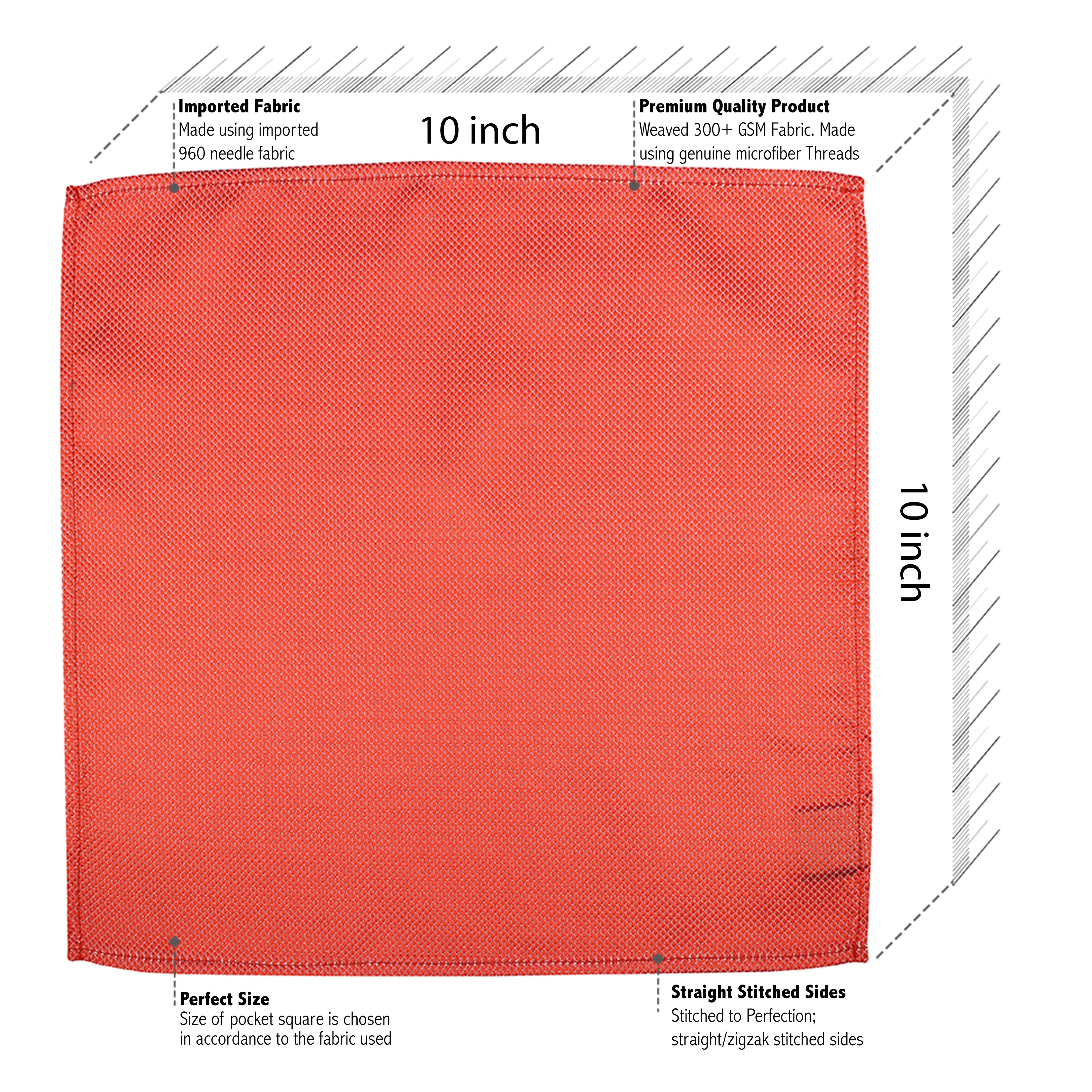 Kovove Red Checkered Necktie and Pocket Square Gift Box