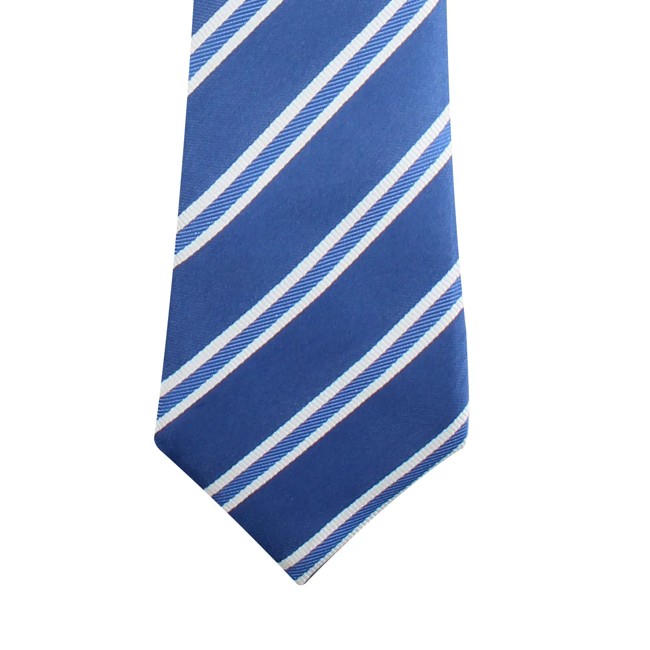 Kovove The Blue Ocean Striped Blue Necktie and Pocket Square Gift Box