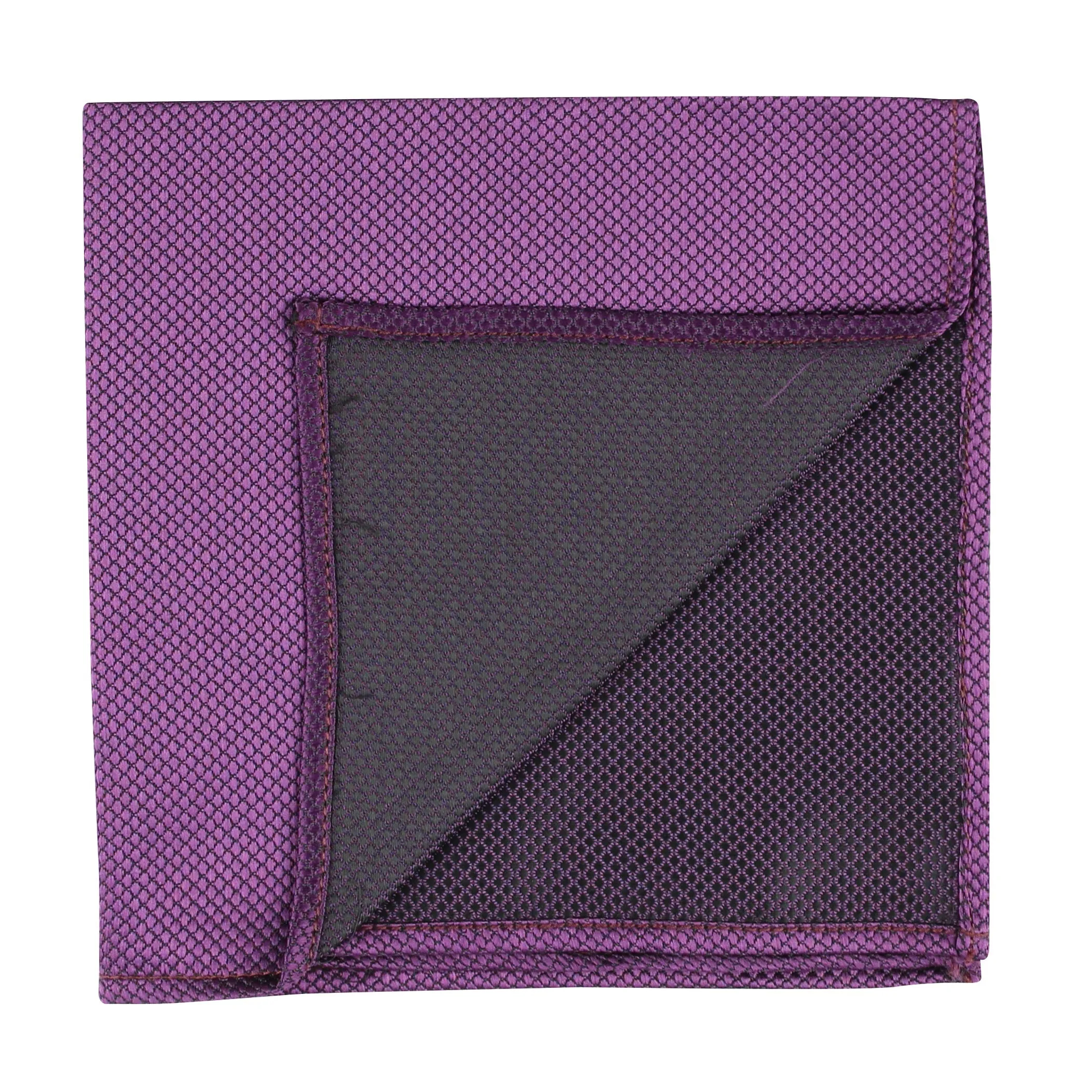 Kovove The Elegant Self Checkered Purple Pocket Square For Men