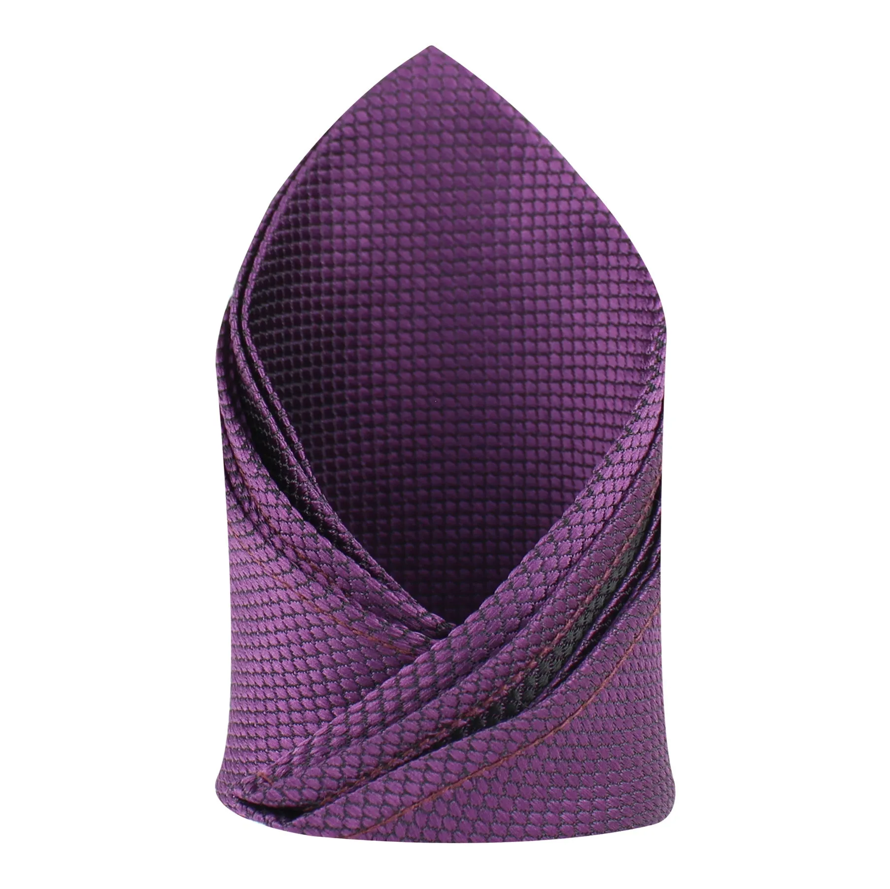 Kovove The Elegant Self Checkered Purple Pocket Square For Men