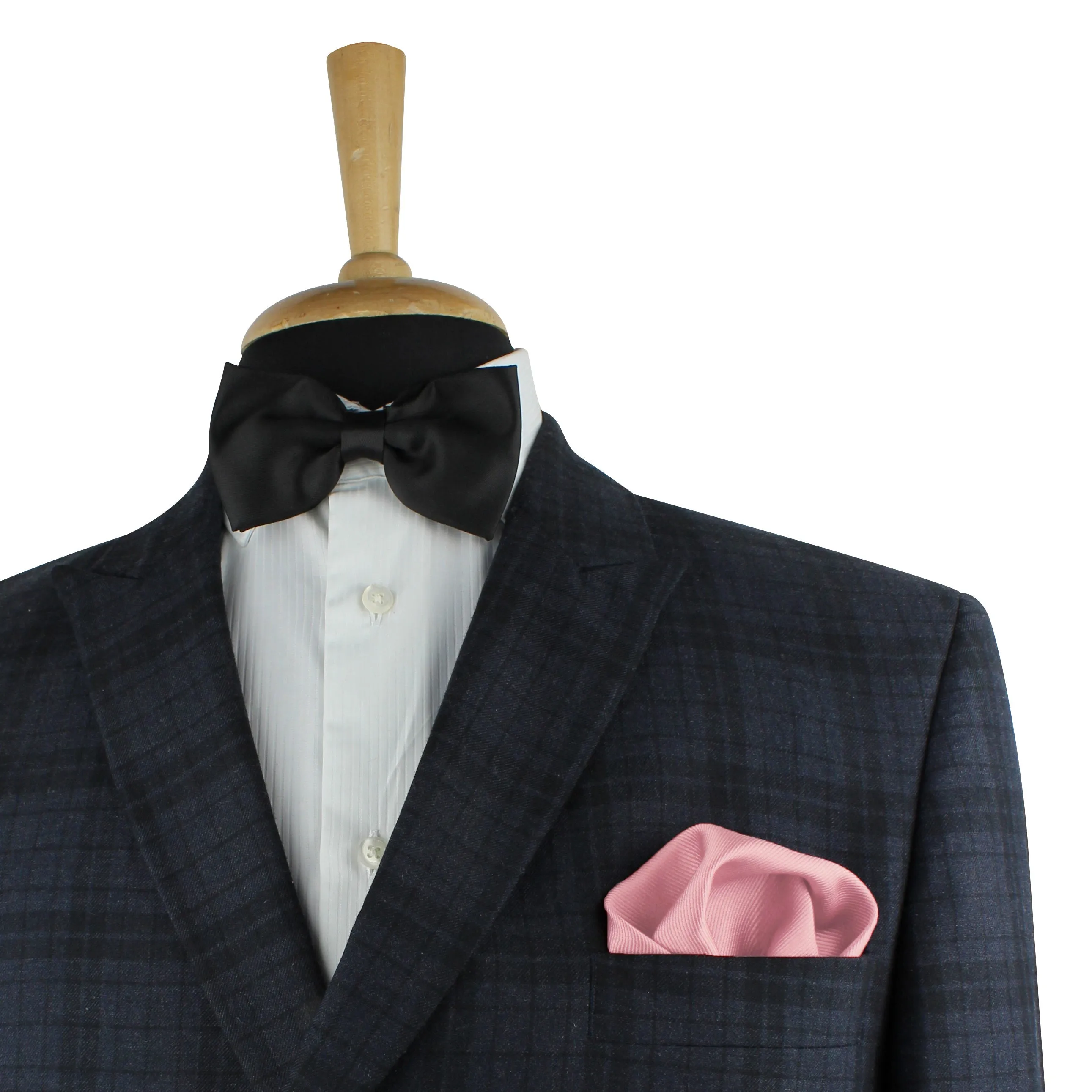 Kovove The Elegant Self Striped Pink Necktie and Pocket Square Gift Box