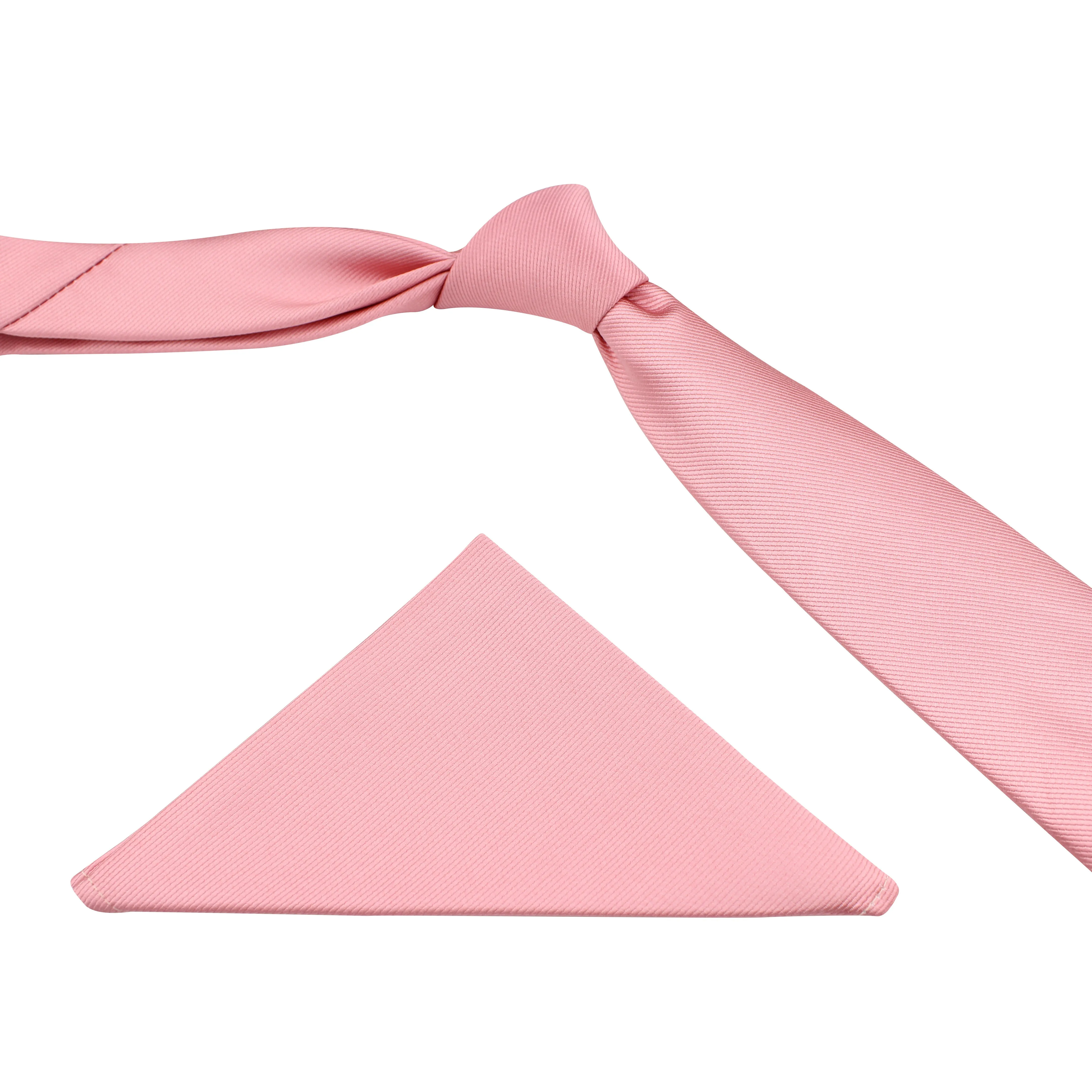 Kovove The Elegant Self Striped Pink Necktie and Pocket Square Gift Box