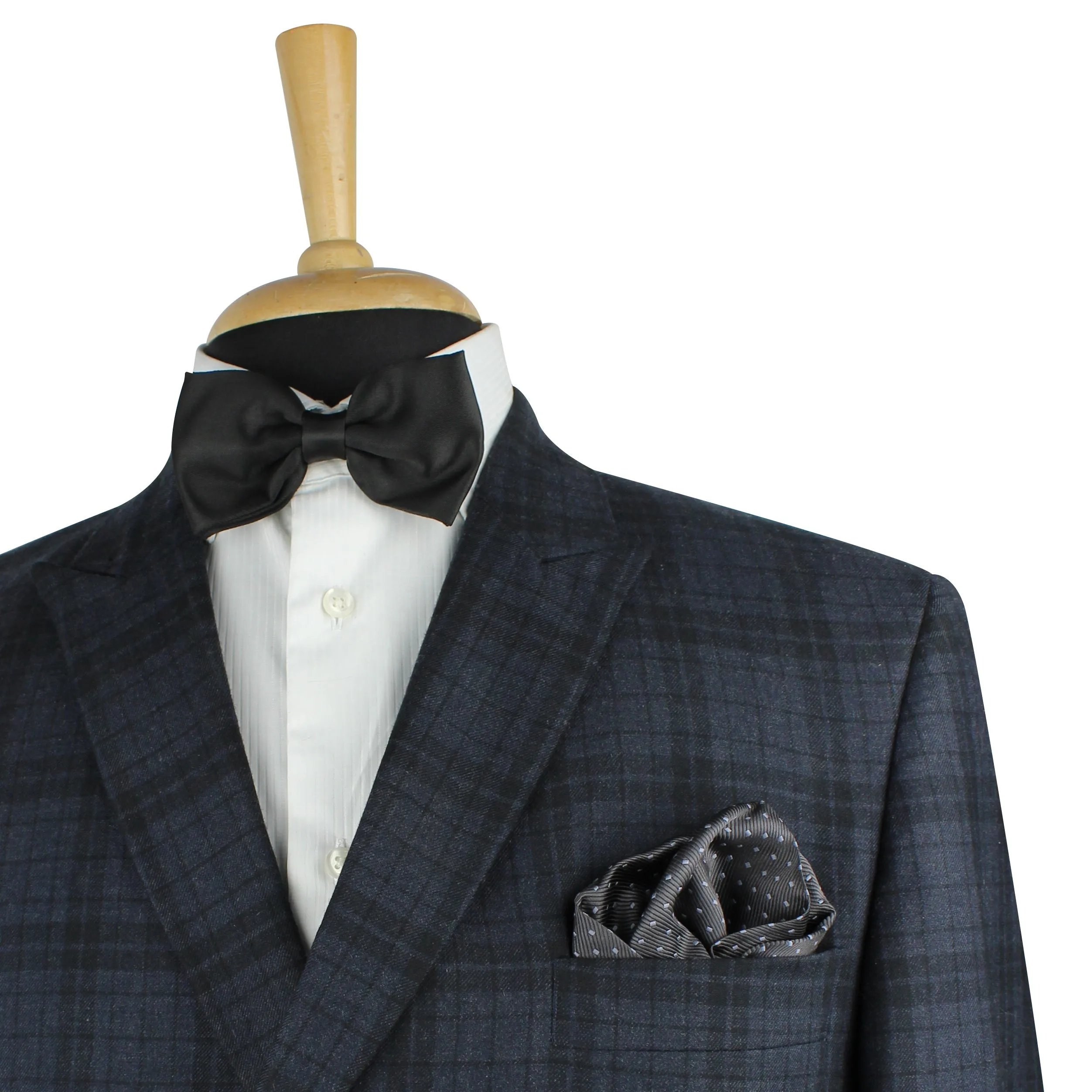 Kovove The Intellect Dash Abstract  Black Pocket Square For Men