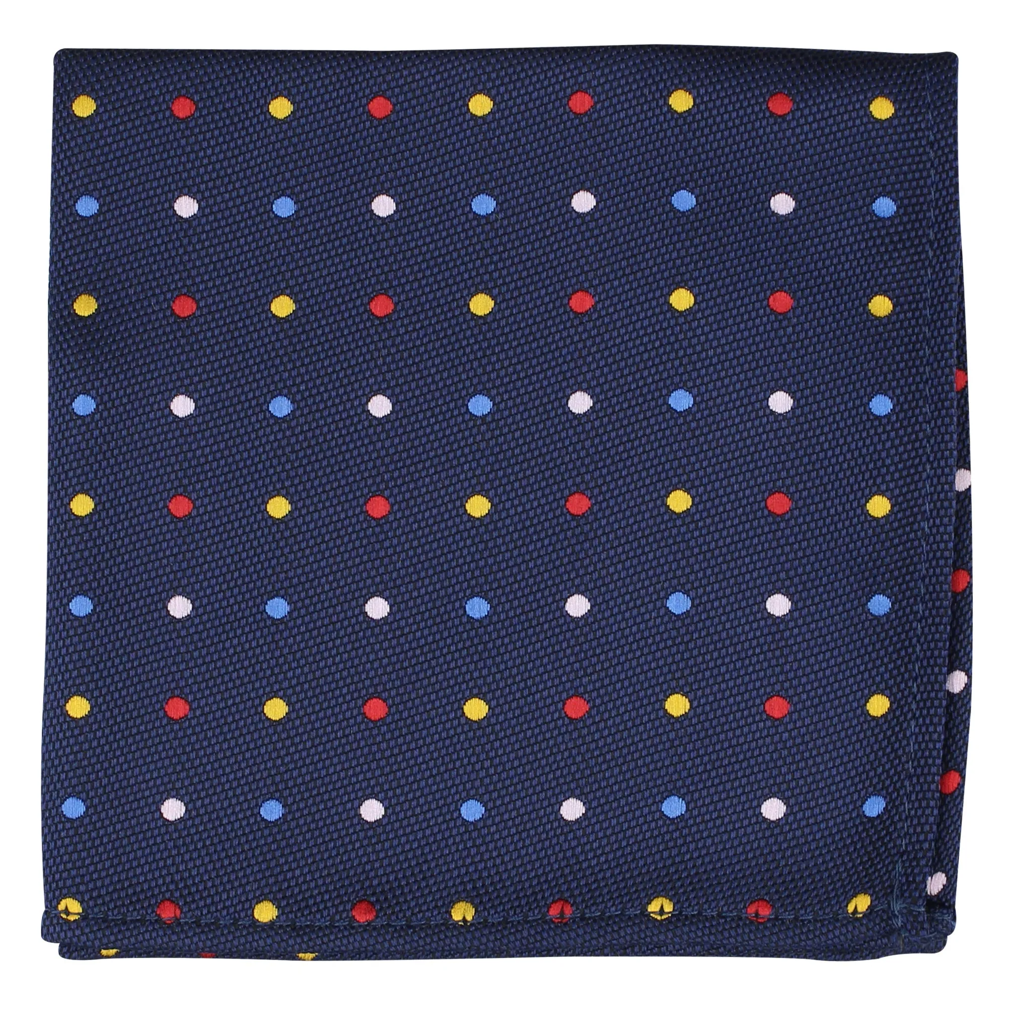 Kovove The Rainbow Polka Dot Blue Pocket Square For Men