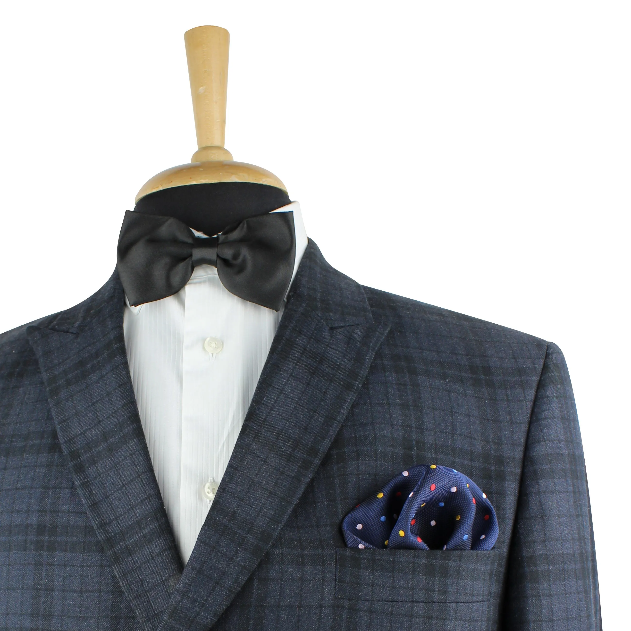 Kovove The Rainbow Polka Dot Blue Pocket Square For Men