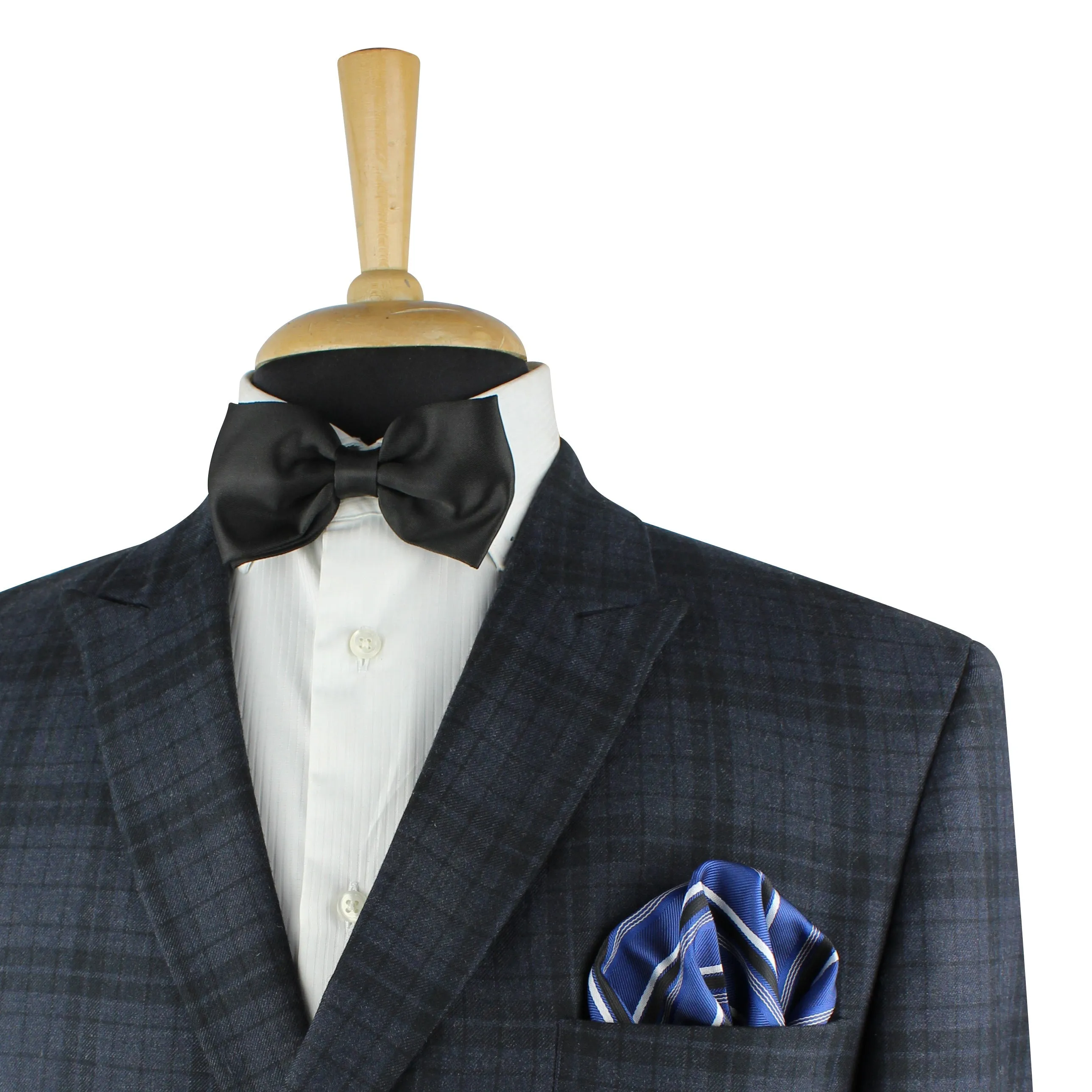 Kovove The Soulful Striped Blue Necktie and Pocket Square Gift Box