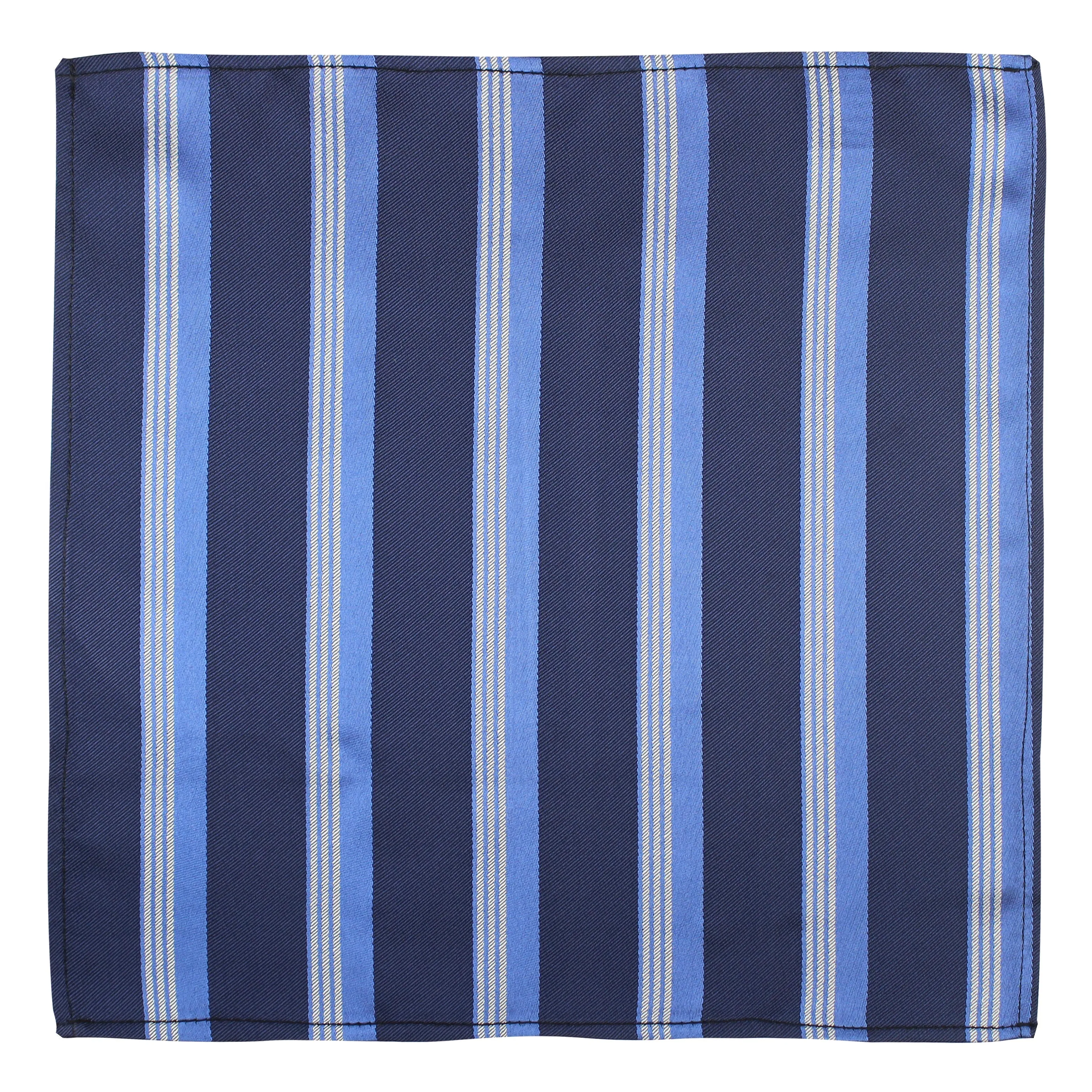 Kovove The Striped Grande Blue Pocket Square