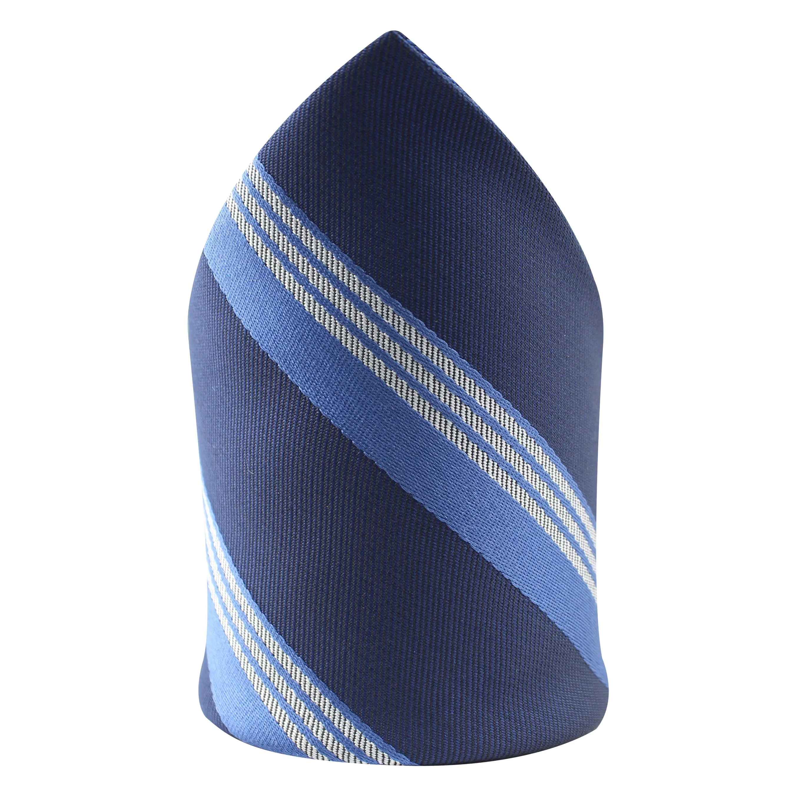 Kovove The Striped Grande Blue Pocket Square