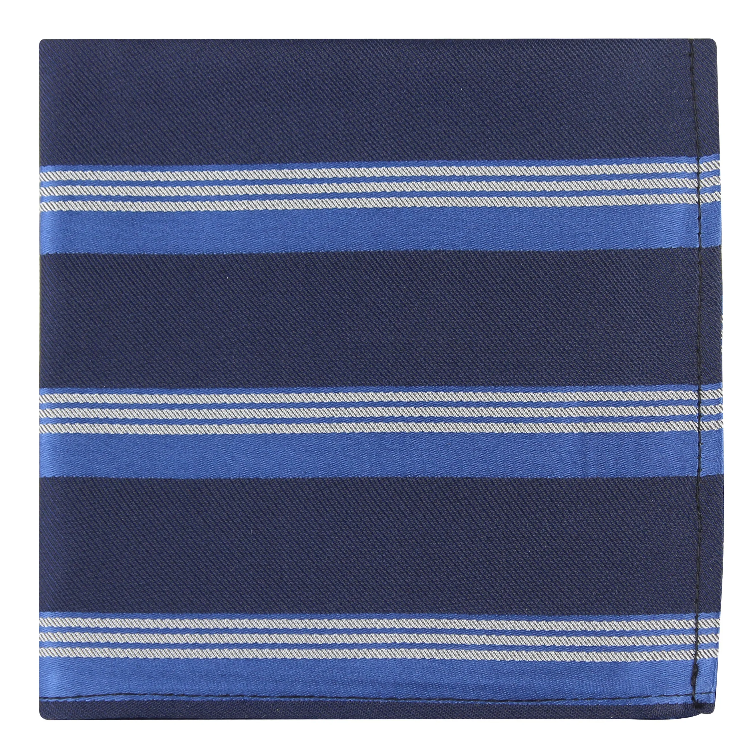Kovove The Striped Grande Blue Pocket Square