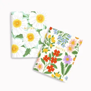Loveliest Floral   Mint Peonies Pocket Notebook Set