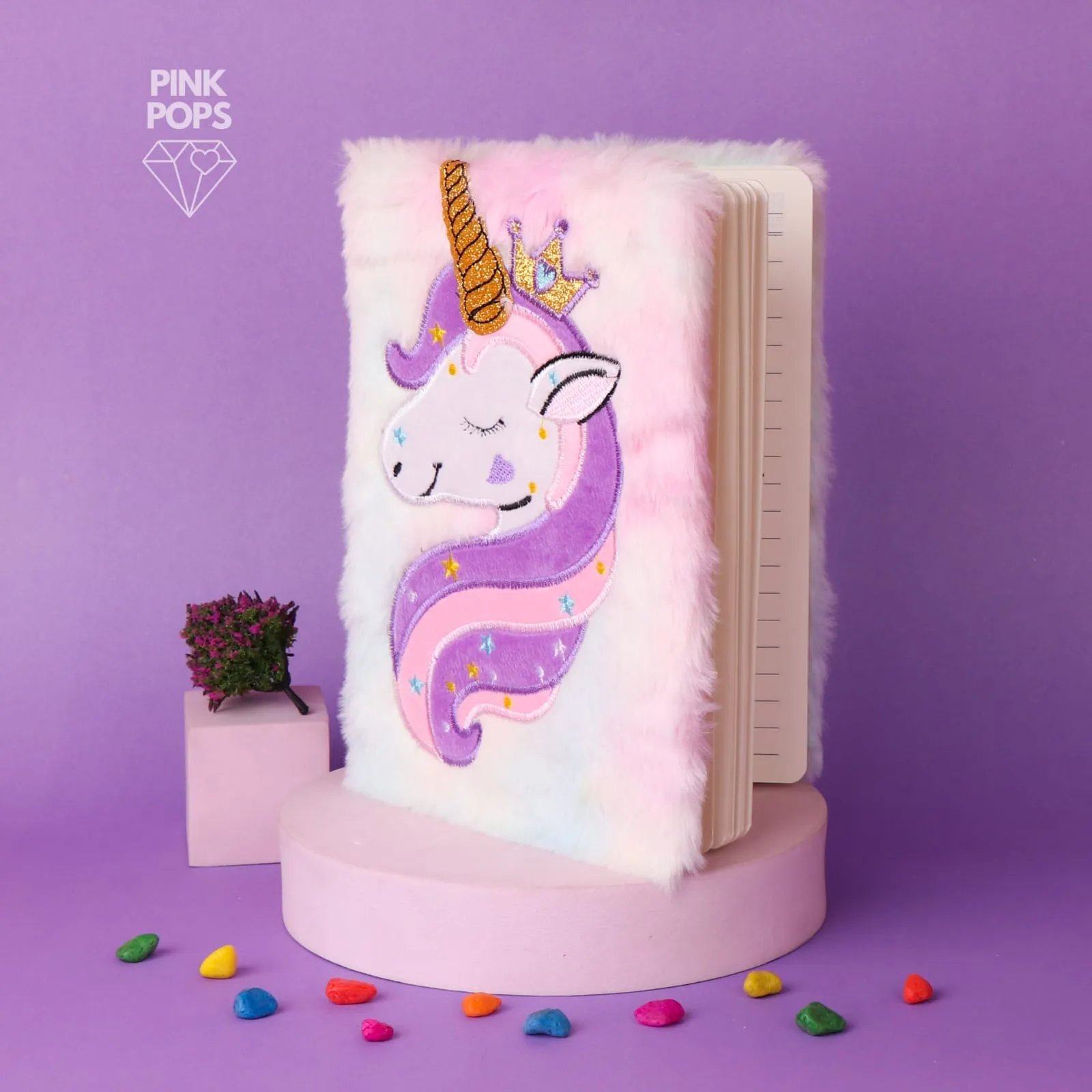Magical Unicorn Plush Notebook