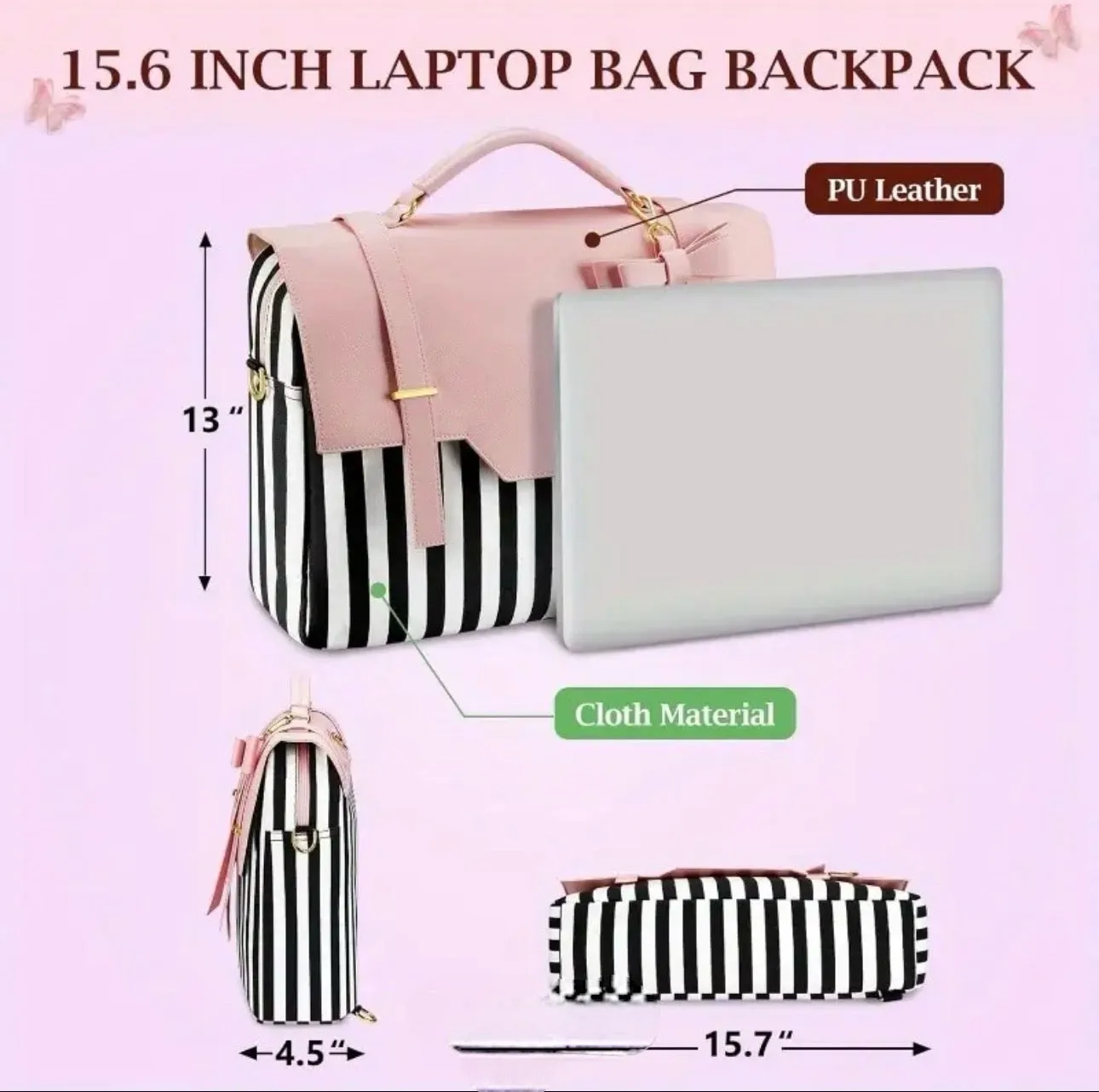 Matein Briefcase for Women, 15.6 Inch