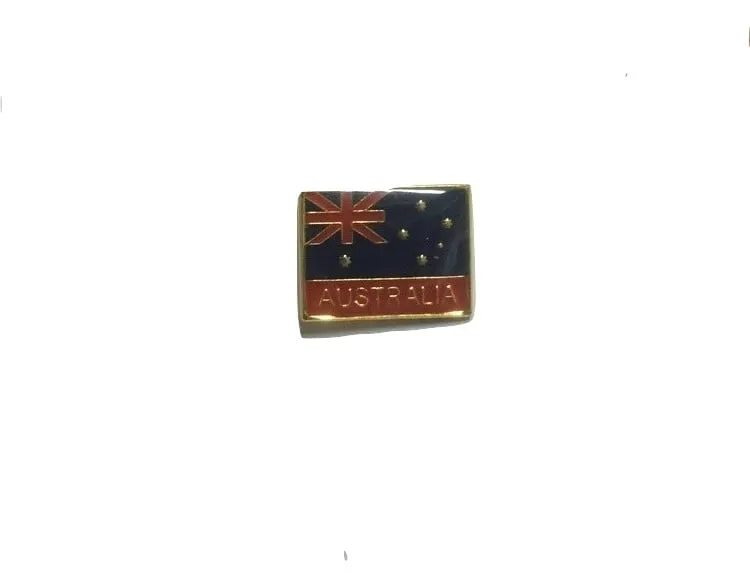 Mini Australian Flat Hat Pin - Red/Blue