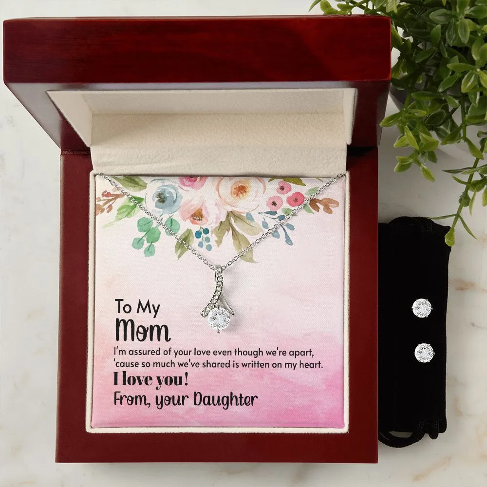 Mom - I'm assured of your love 2 To My Mother -  Alluring Beauty Necklace and Cubic Zirconia Earring Set - Best Mother's Day Gift in 2023