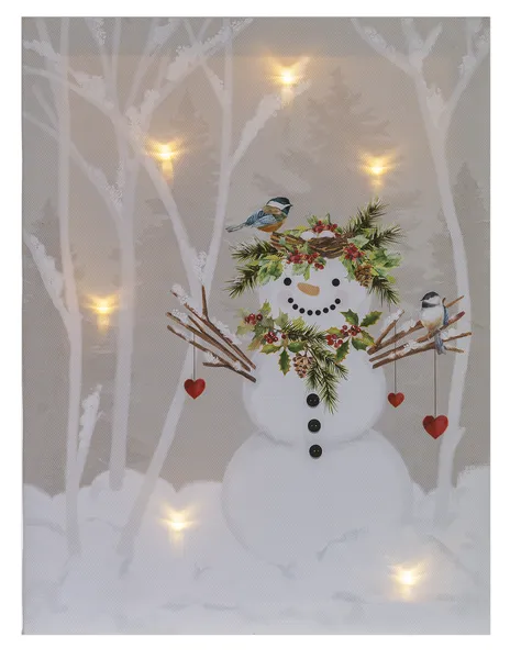 Nature's Noel Light Up Canvas Plaques
