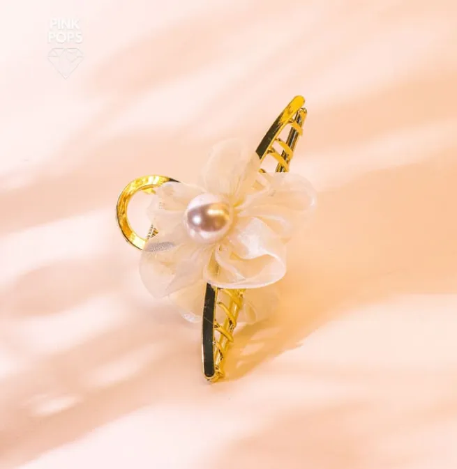 Net Flower Hair Claw
