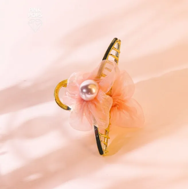 Net Flower Hair Claw