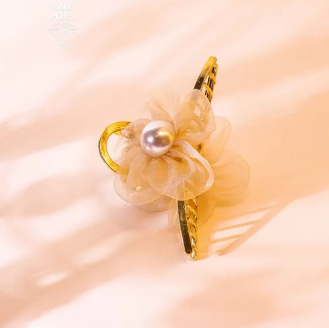 Net Flower Hair Claw