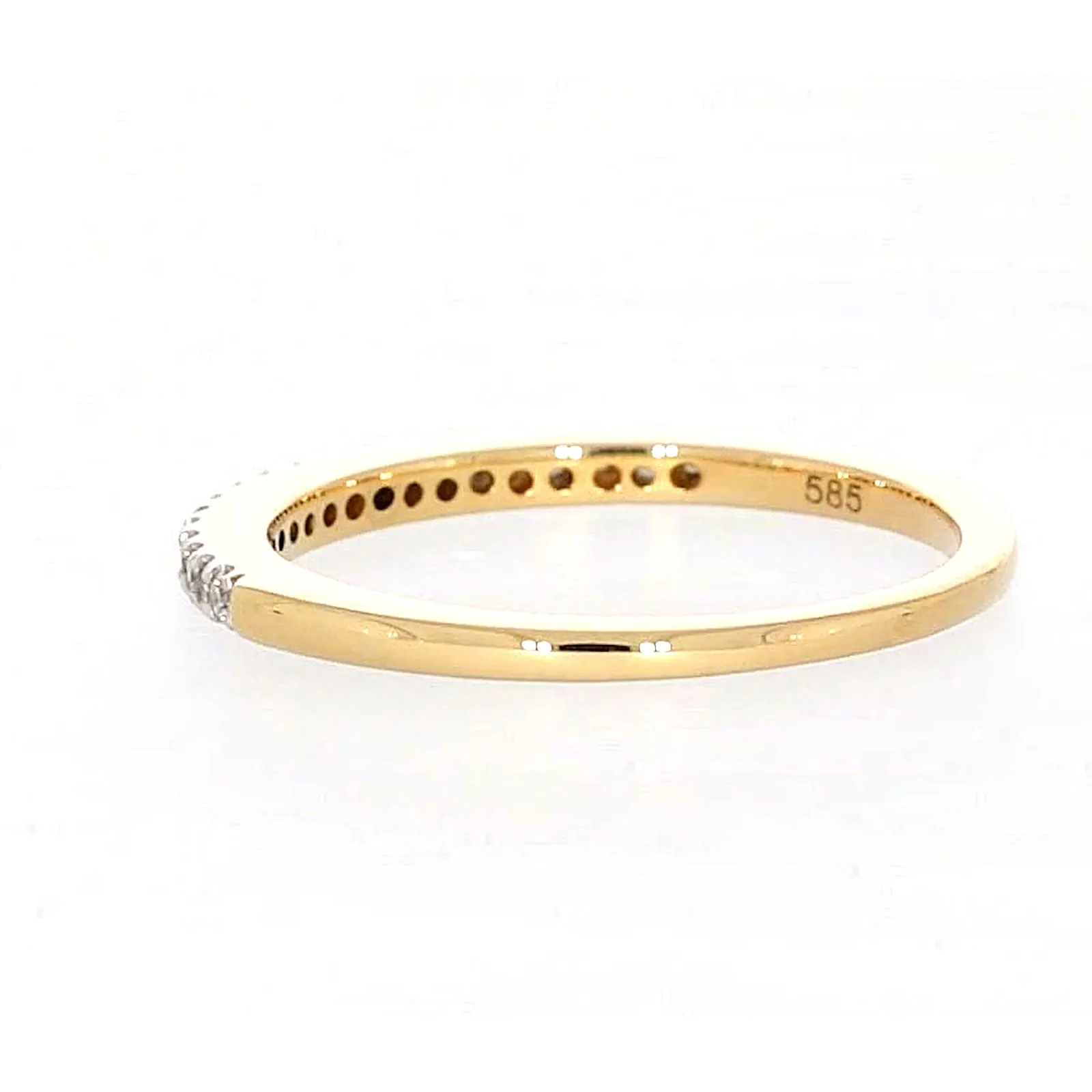 New York 14ct Yellow Gold Round Brilliant Cut 0.15 CARAT tw of Diamonds Ring