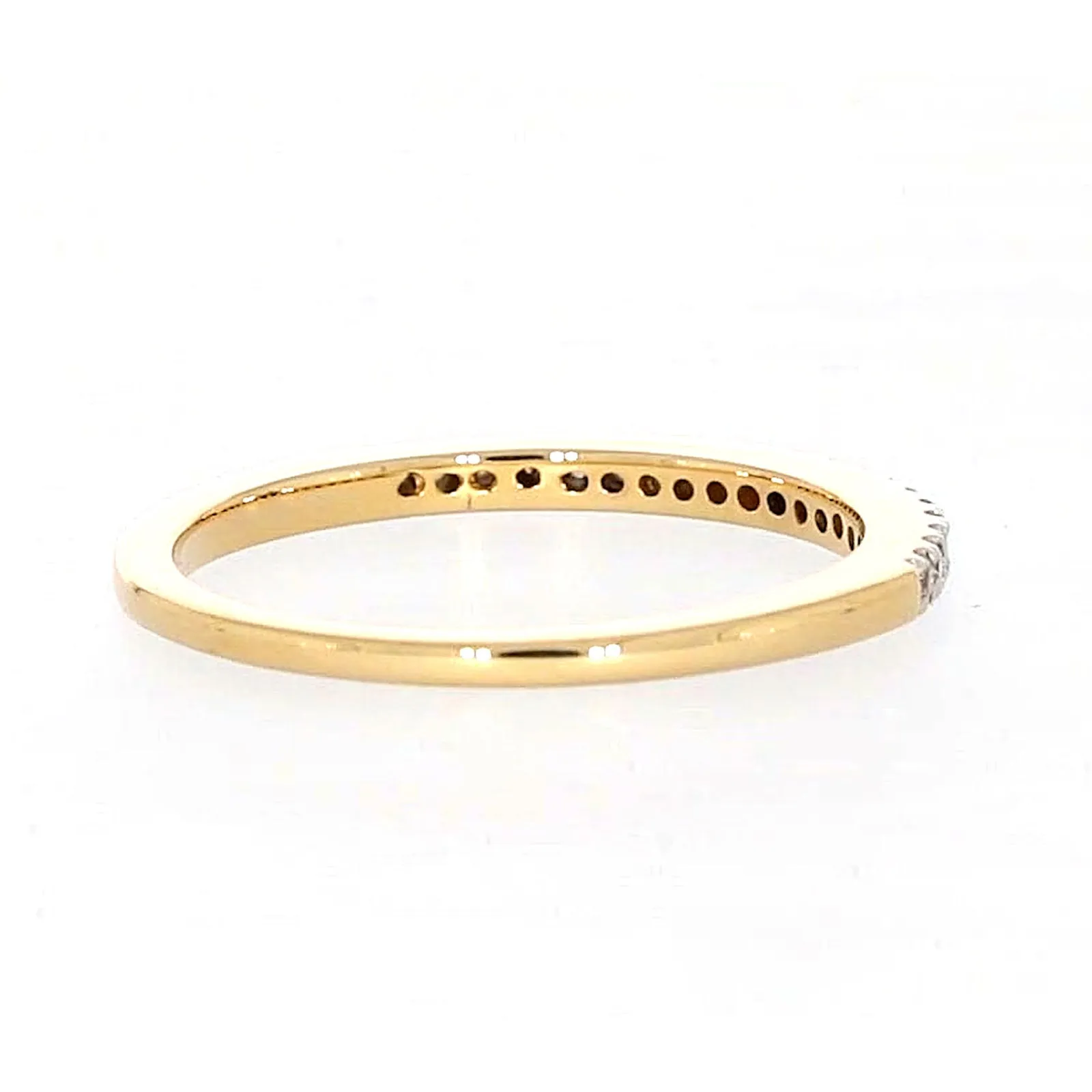 New York 14ct Yellow Gold Round Brilliant Cut 0.15 CARAT tw of Diamonds Ring