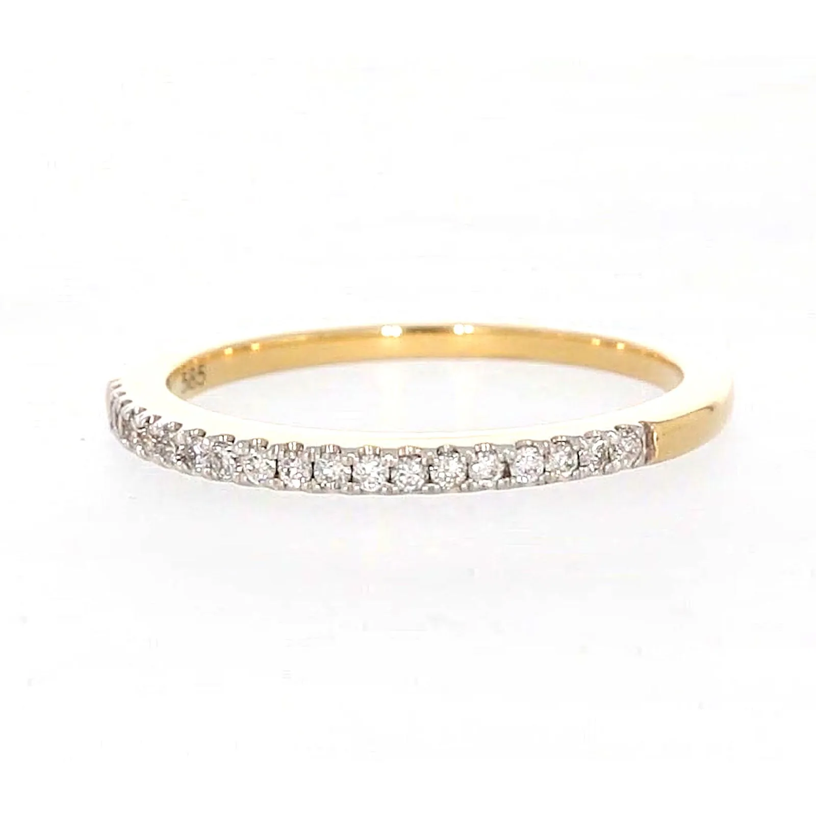 New York 14ct Yellow Gold Round Brilliant Cut 0.15 CARAT tw of Diamonds Ring